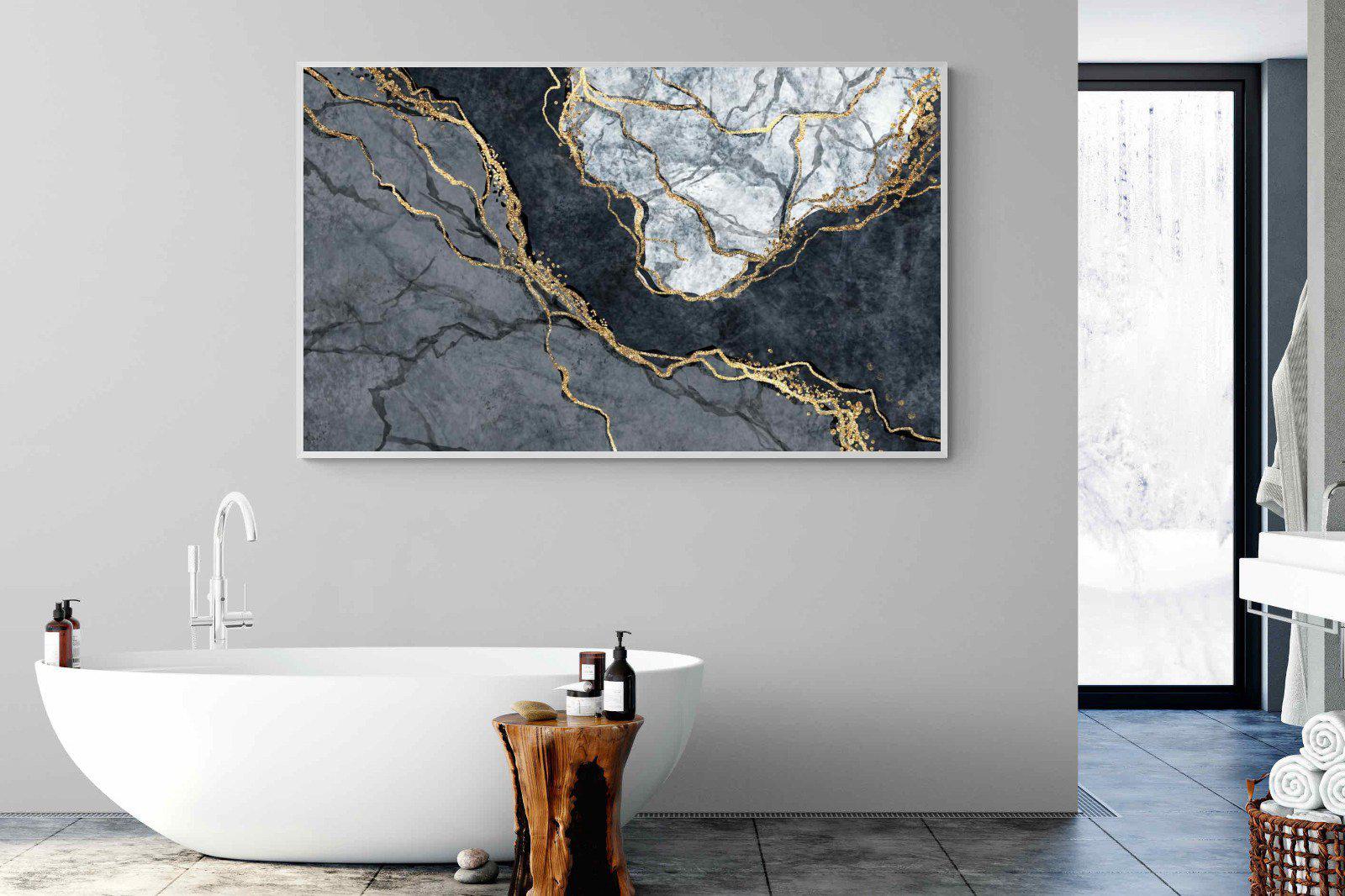 Charcoal & Gold-Wall_Art-180 x 110cm-Mounted Canvas-White-Pixalot