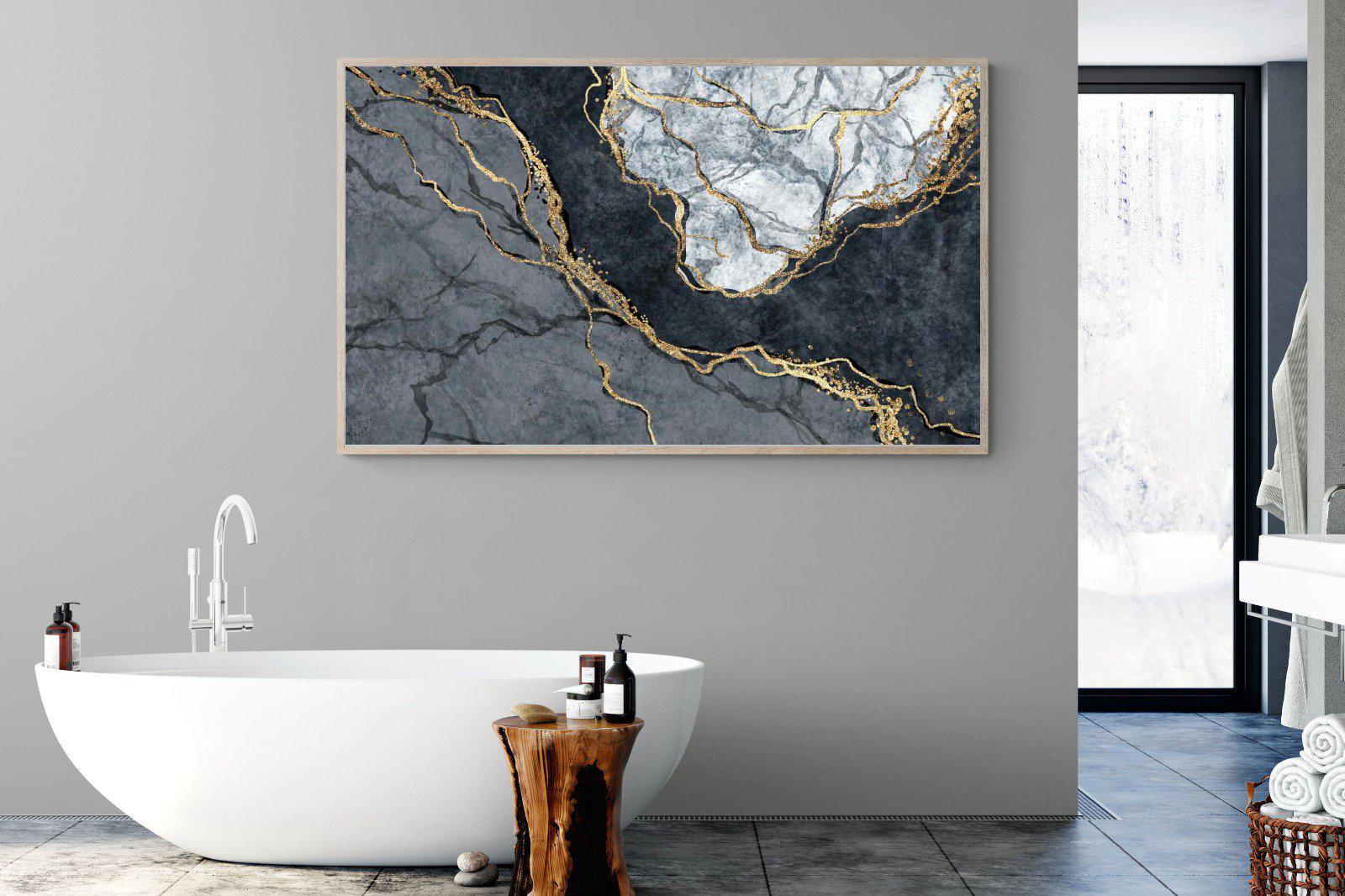 Charcoal & Gold-Wall_Art-180 x 110cm-Mounted Canvas-Wood-Pixalot