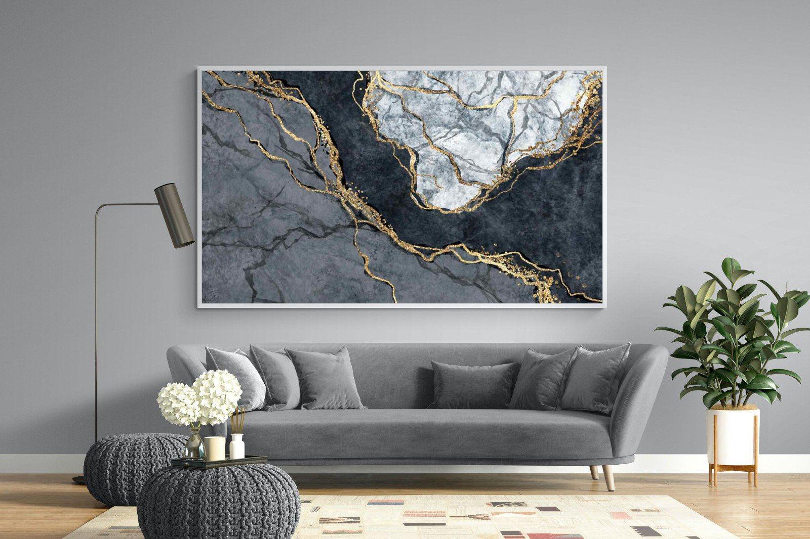 Charcoal & Gold-Wall_Art-220 x 130cm-Mounted Canvas-White-Pixalot
