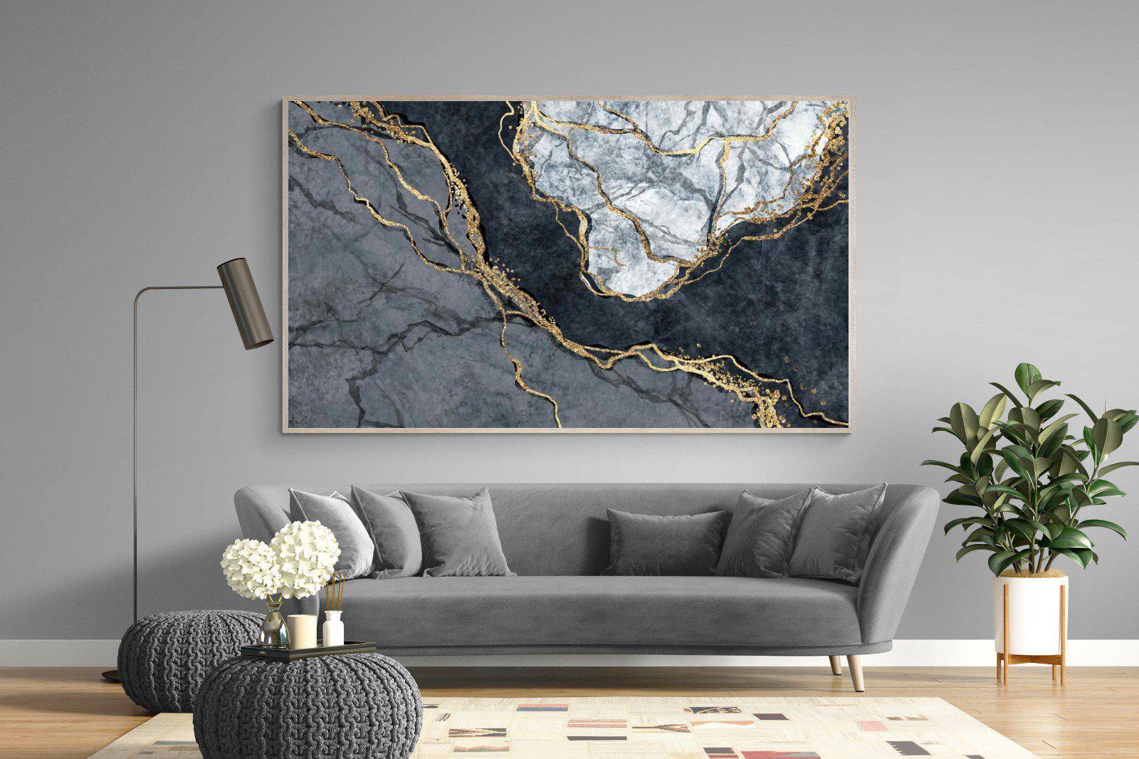 Charcoal & Gold-Wall_Art-220 x 130cm-Mounted Canvas-Wood-Pixalot
