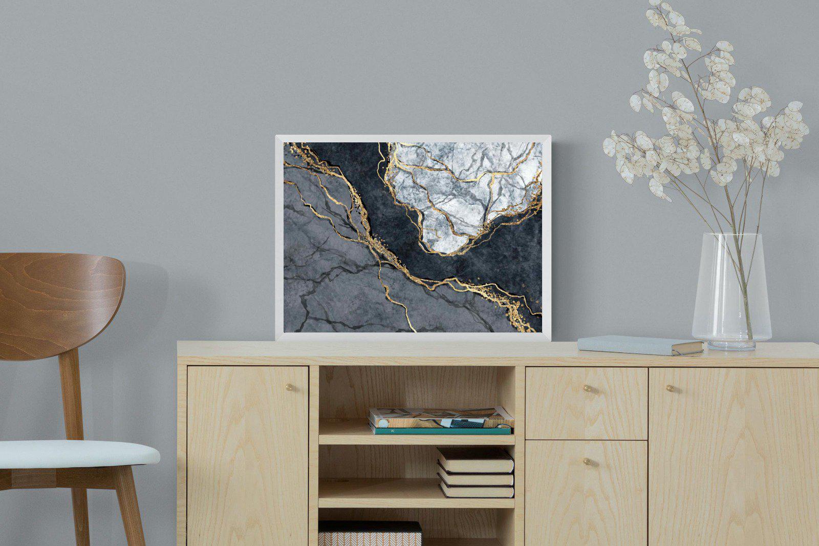 Charcoal & Gold-Wall_Art-60 x 45cm-Mounted Canvas-White-Pixalot