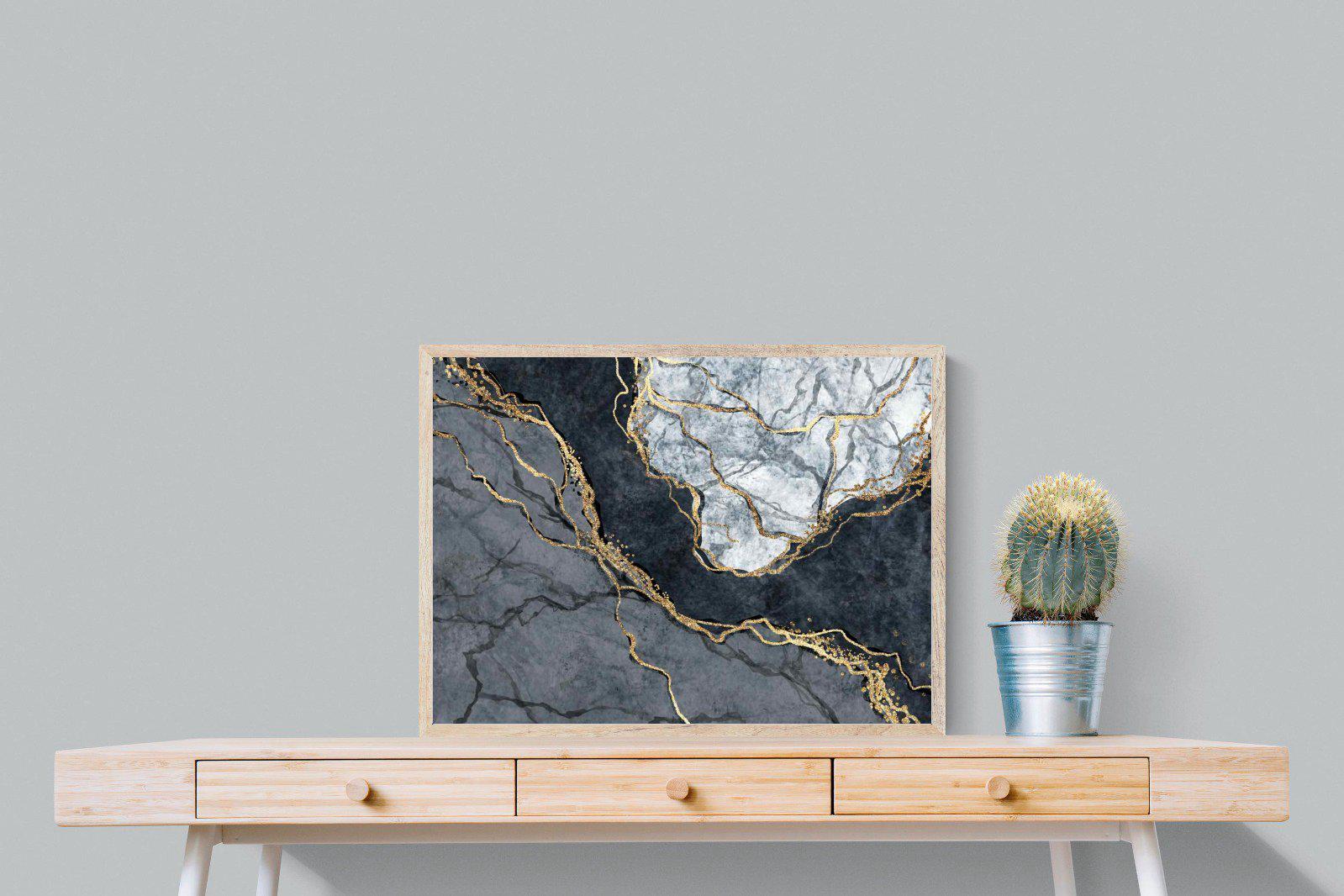 Charcoal & Gold-Wall_Art-80 x 60cm-Mounted Canvas-Wood-Pixalot