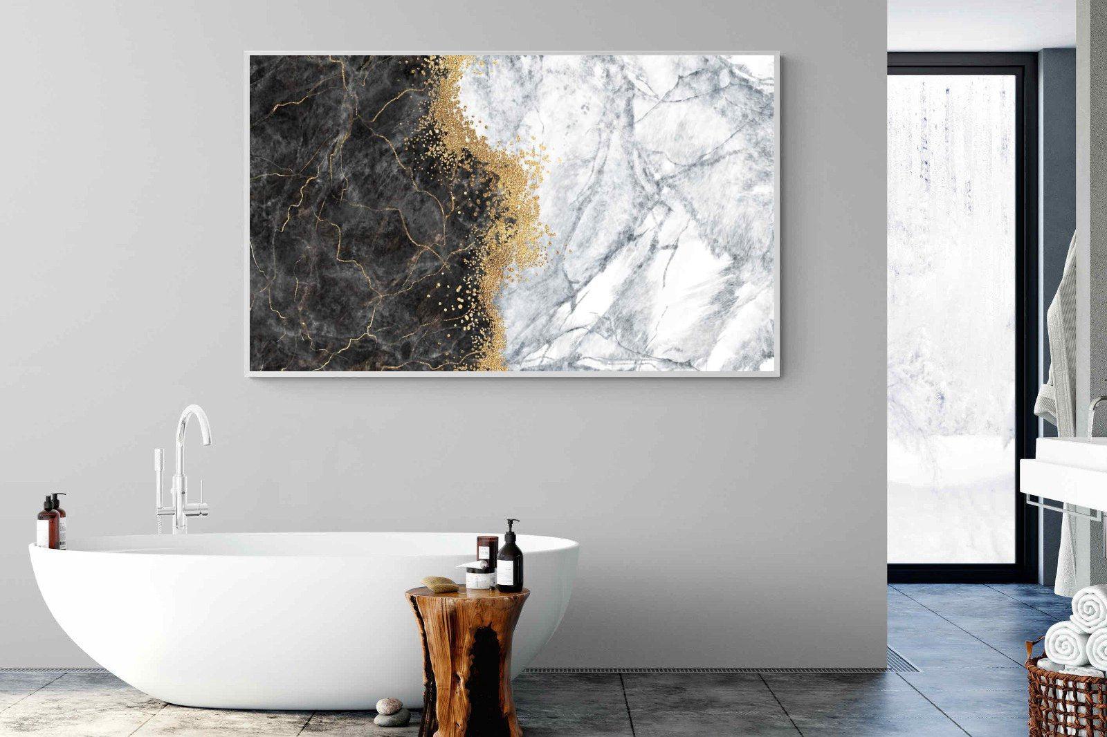 Charcoal Grey Gold-Wall_Art-180 x 110cm-Mounted Canvas-White-Pixalot