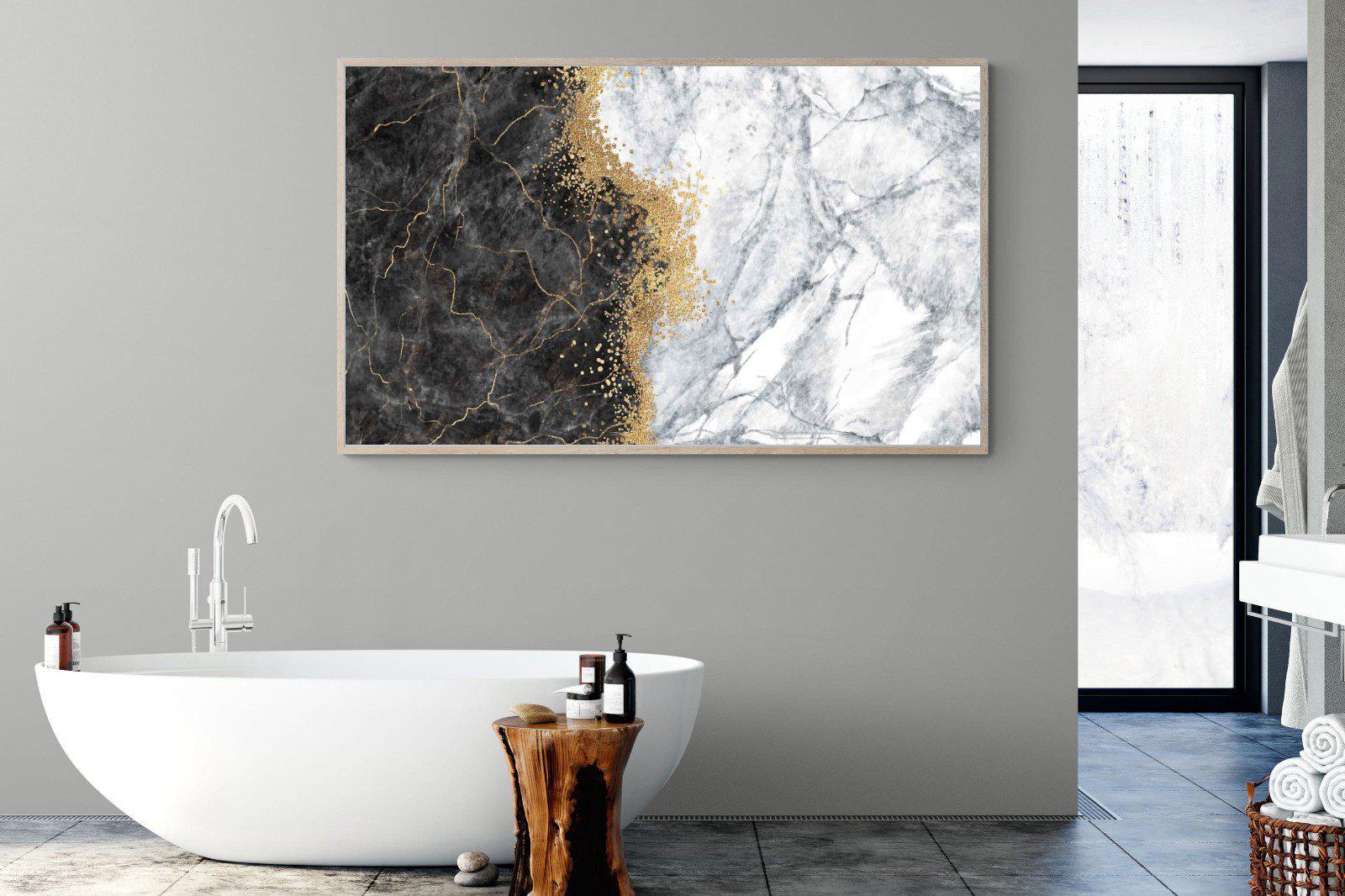 Charcoal Grey Gold-Wall_Art-180 x 110cm-Mounted Canvas-Wood-Pixalot