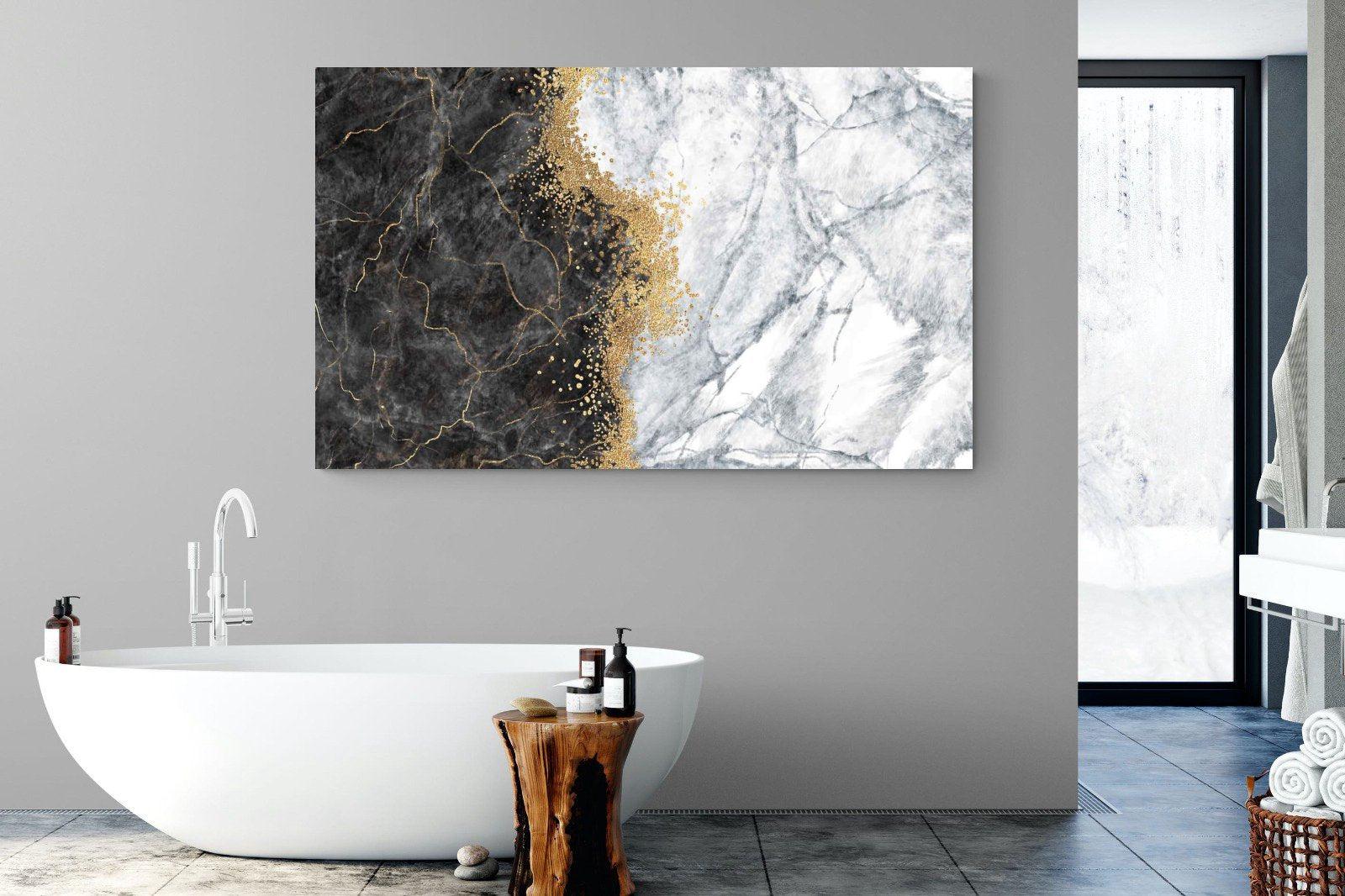 Charcoal Grey Gold-Wall_Art-180 x 110cm-Mounted Canvas-No Frame-Pixalot