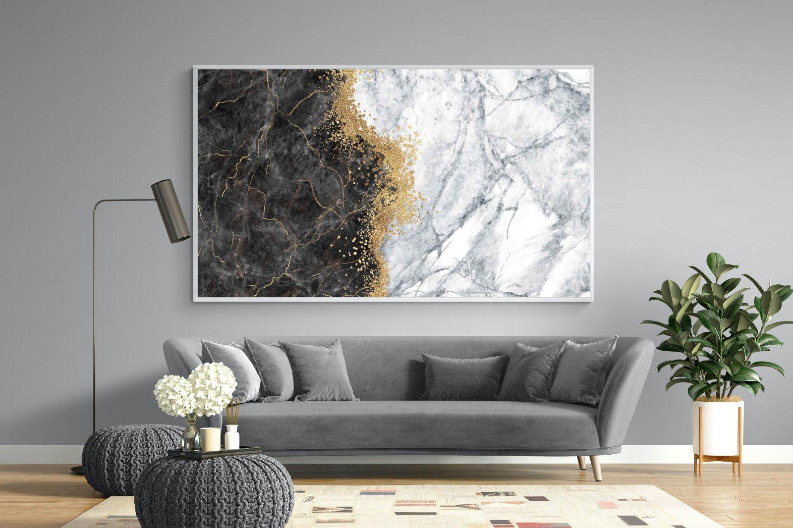 Charcoal Grey Gold-Wall_Art-220 x 130cm-Mounted Canvas-White-Pixalot