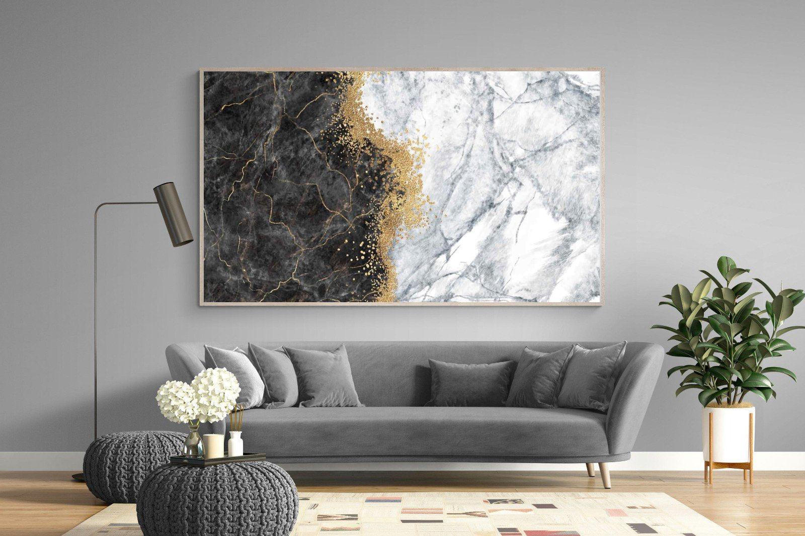 Charcoal Grey Gold-Wall_Art-220 x 130cm-Mounted Canvas-Wood-Pixalot