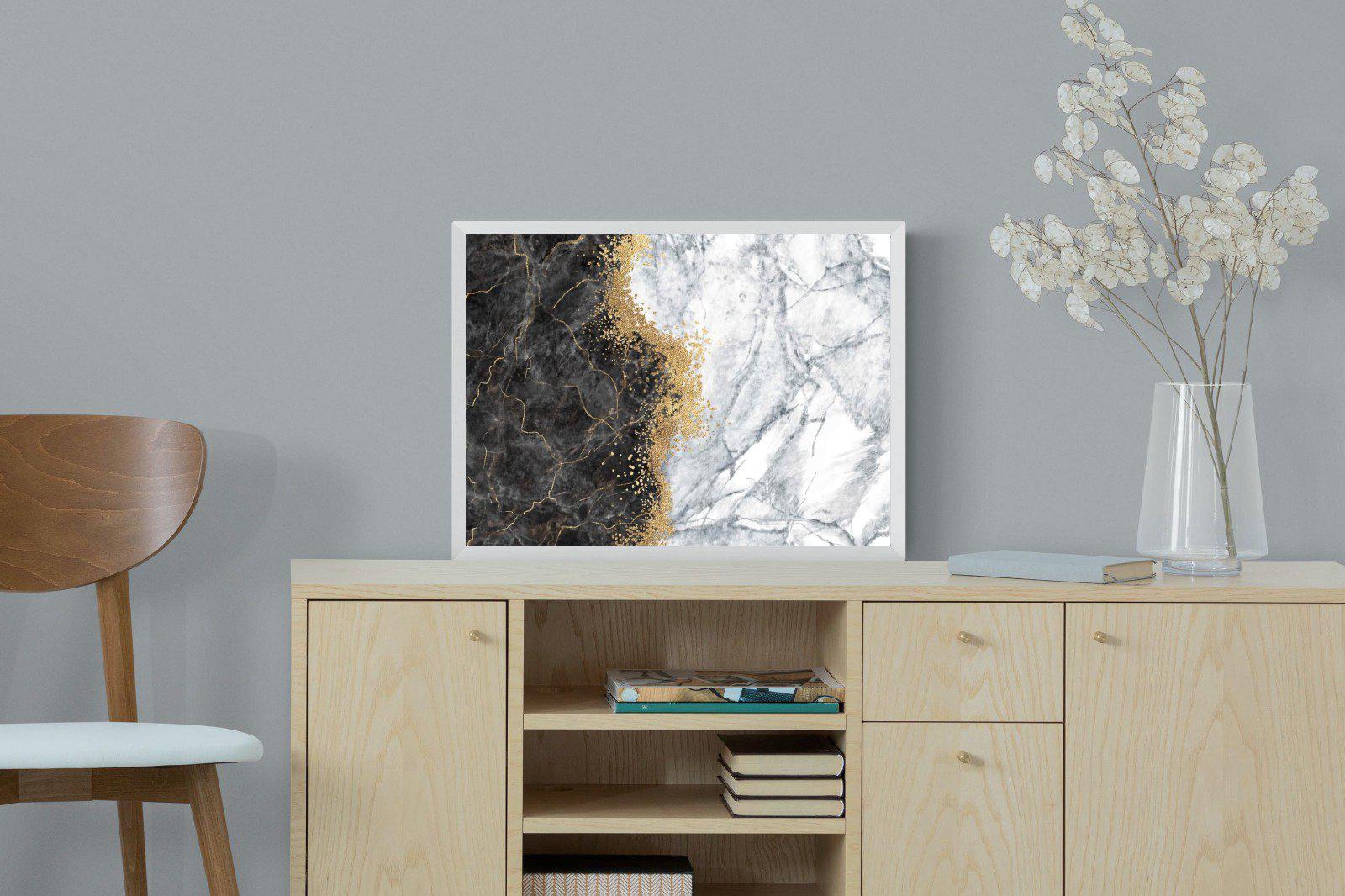 Charcoal Grey Gold-Wall_Art-60 x 45cm-Mounted Canvas-White-Pixalot