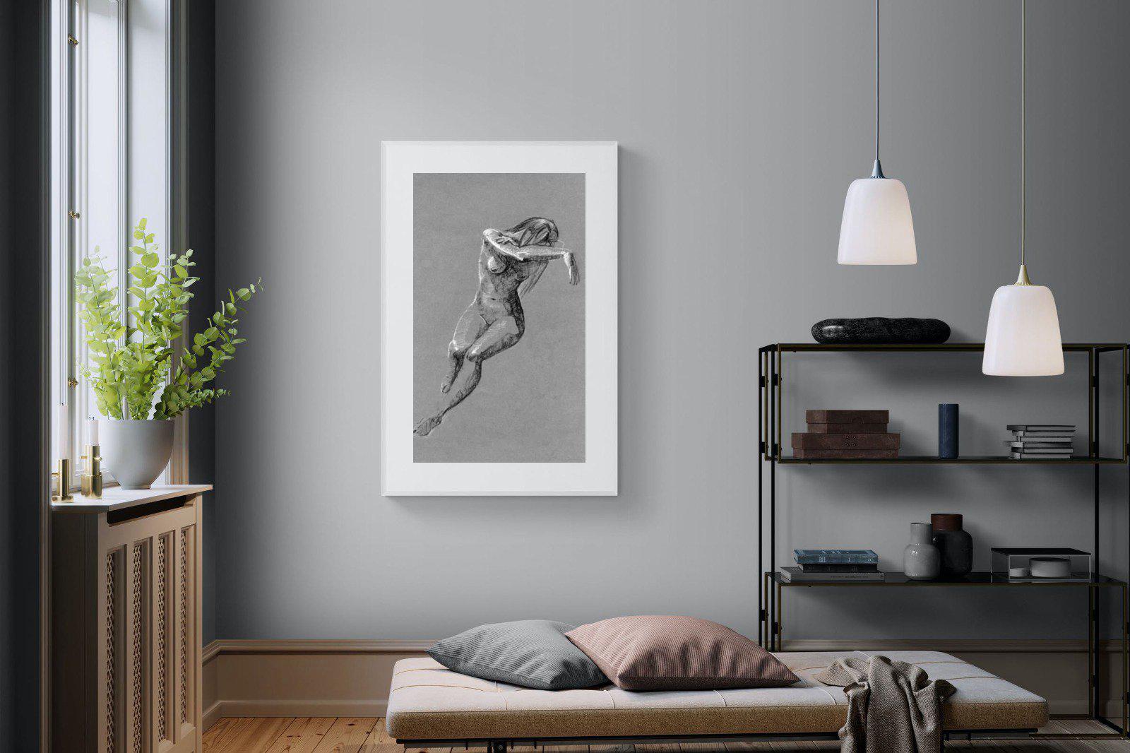 Charcoal Sketch-Wall_Art-100 x 150cm-Framed Print-White-Pixalot