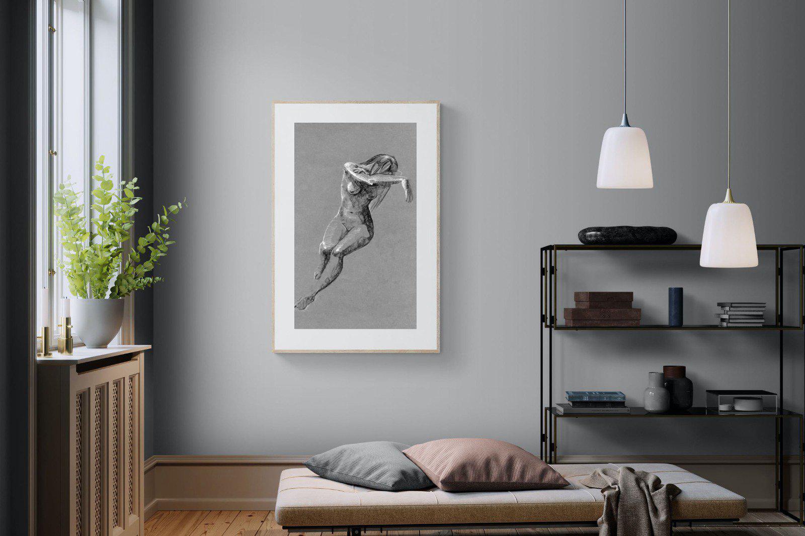 Charcoal Sketch-Wall_Art-100 x 150cm-Framed Print-Wood-Pixalot