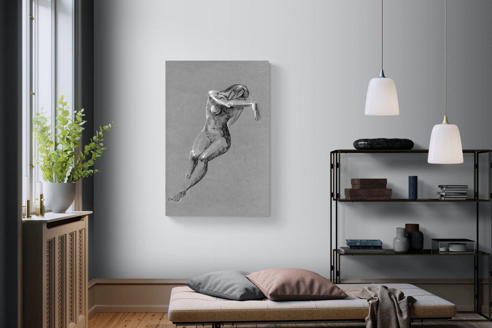 Charcoal Sketch-Wall_Art-100 x 150cm-Mounted Canvas-No Frame-Pixalot