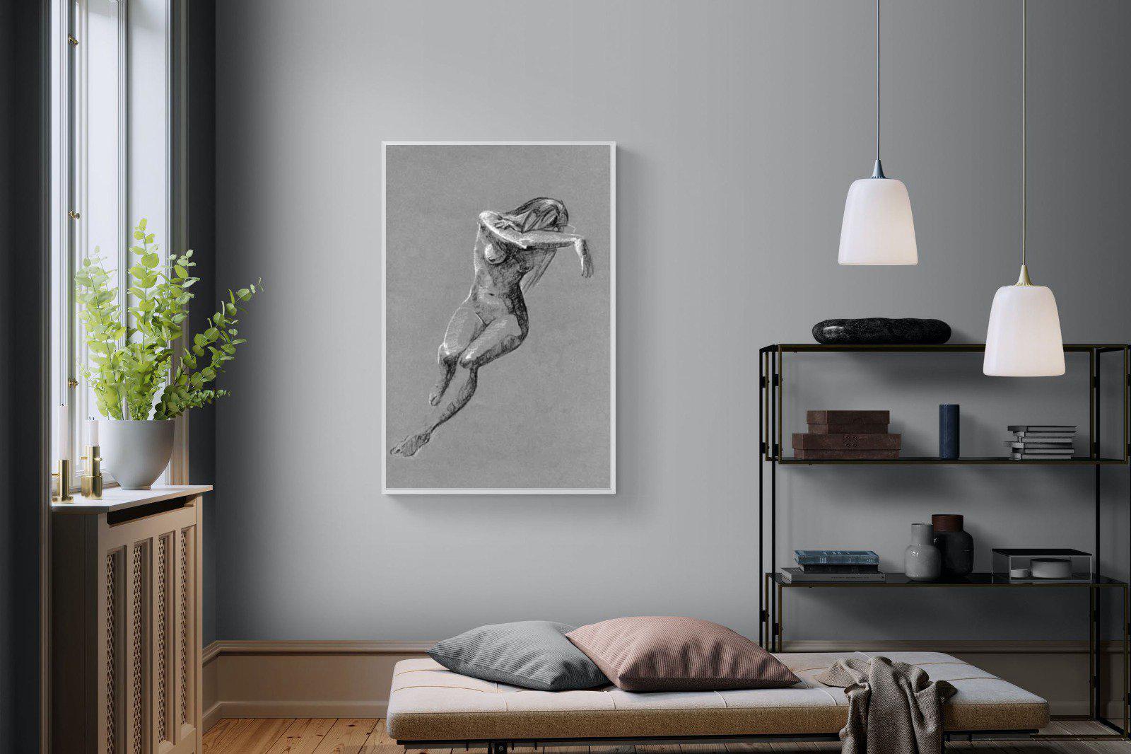 Charcoal Sketch-Wall_Art-100 x 150cm-Mounted Canvas-White-Pixalot