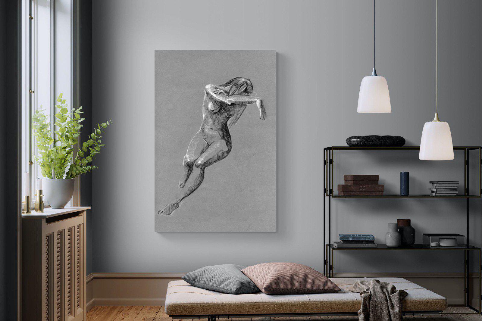 Charcoal Sketch-Wall_Art-120 x 180cm-Mounted Canvas-No Frame-Pixalot