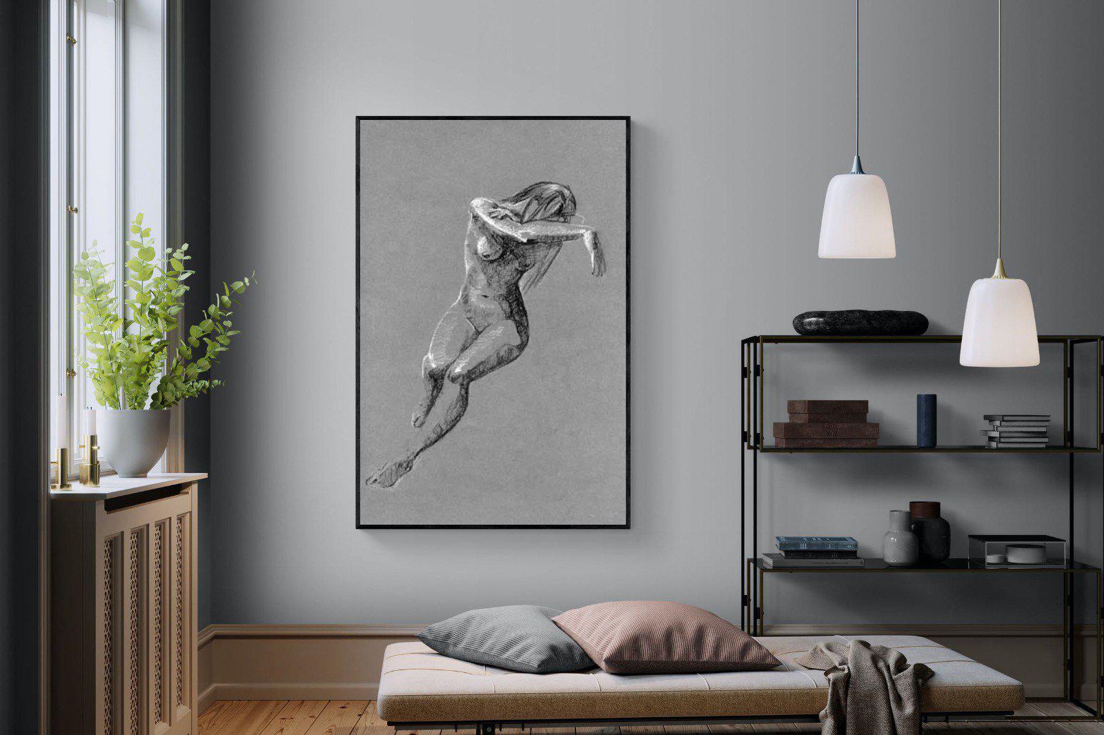Charcoal Sketch-Wall_Art-120 x 180cm-Mounted Canvas-Black-Pixalot