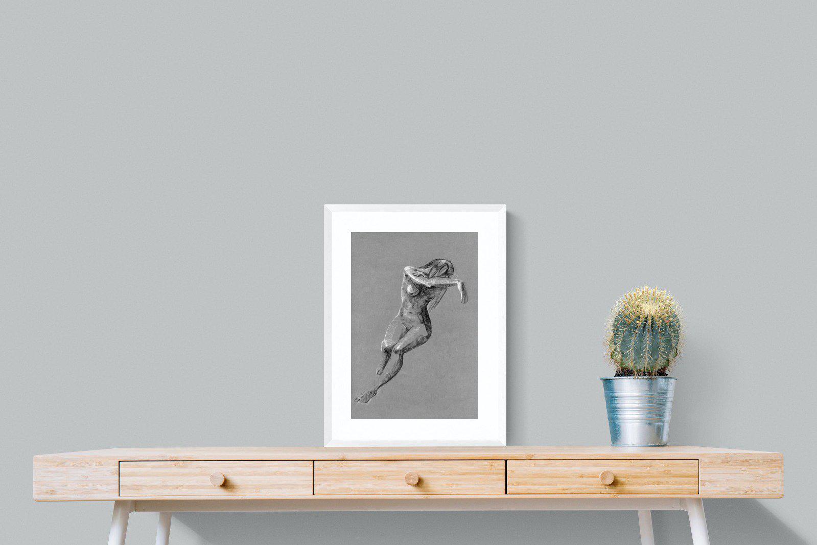 Charcoal Sketch-Wall_Art-45 x 60cm-Framed Print-White-Pixalot