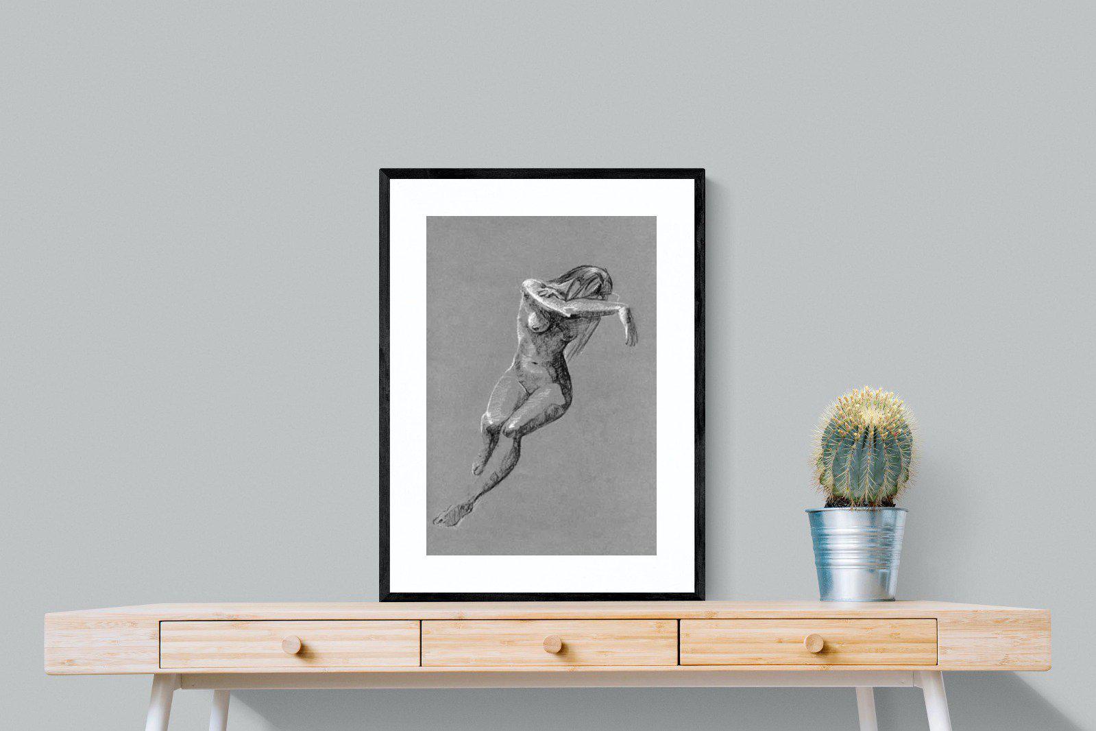 Charcoal Sketch-Wall_Art-60 x 80cm-Framed Print-Black-Pixalot