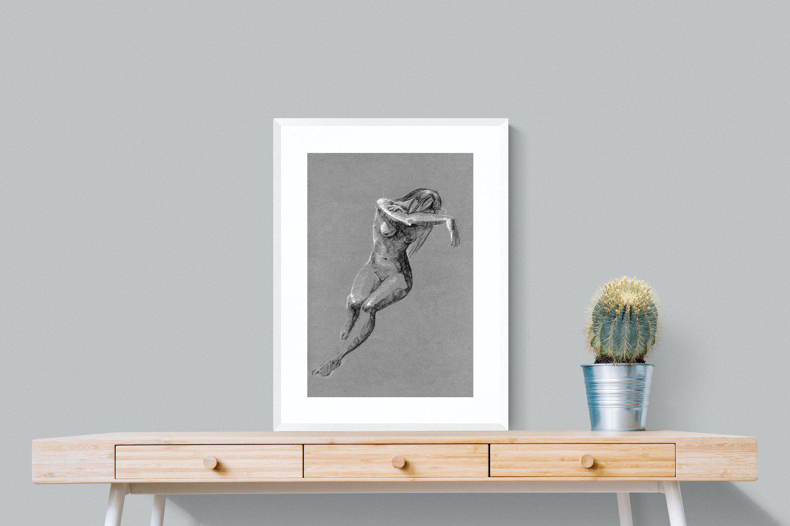Charcoal Sketch-Wall_Art-60 x 80cm-Framed Print-White-Pixalot