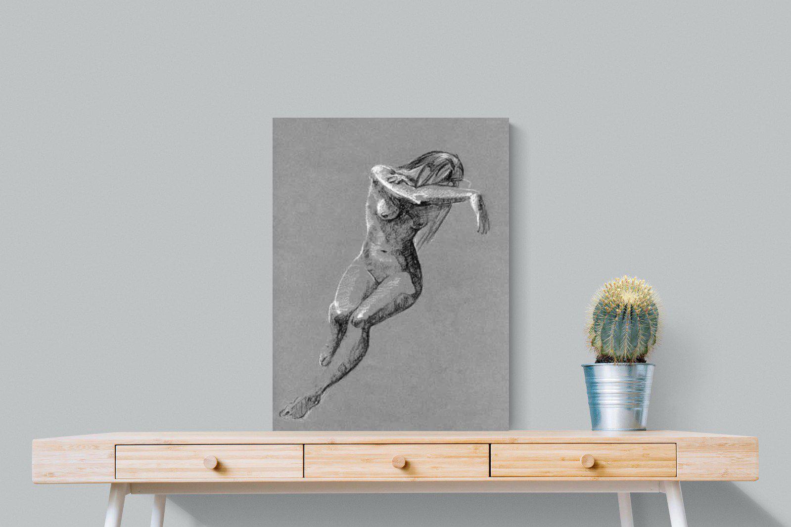 Charcoal Sketch-Wall_Art-60 x 80cm-Mounted Canvas-No Frame-Pixalot