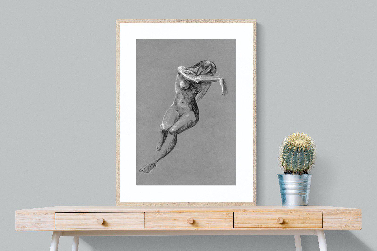 Charcoal Sketch-Wall_Art-75 x 100cm-Framed Print-Wood-Pixalot