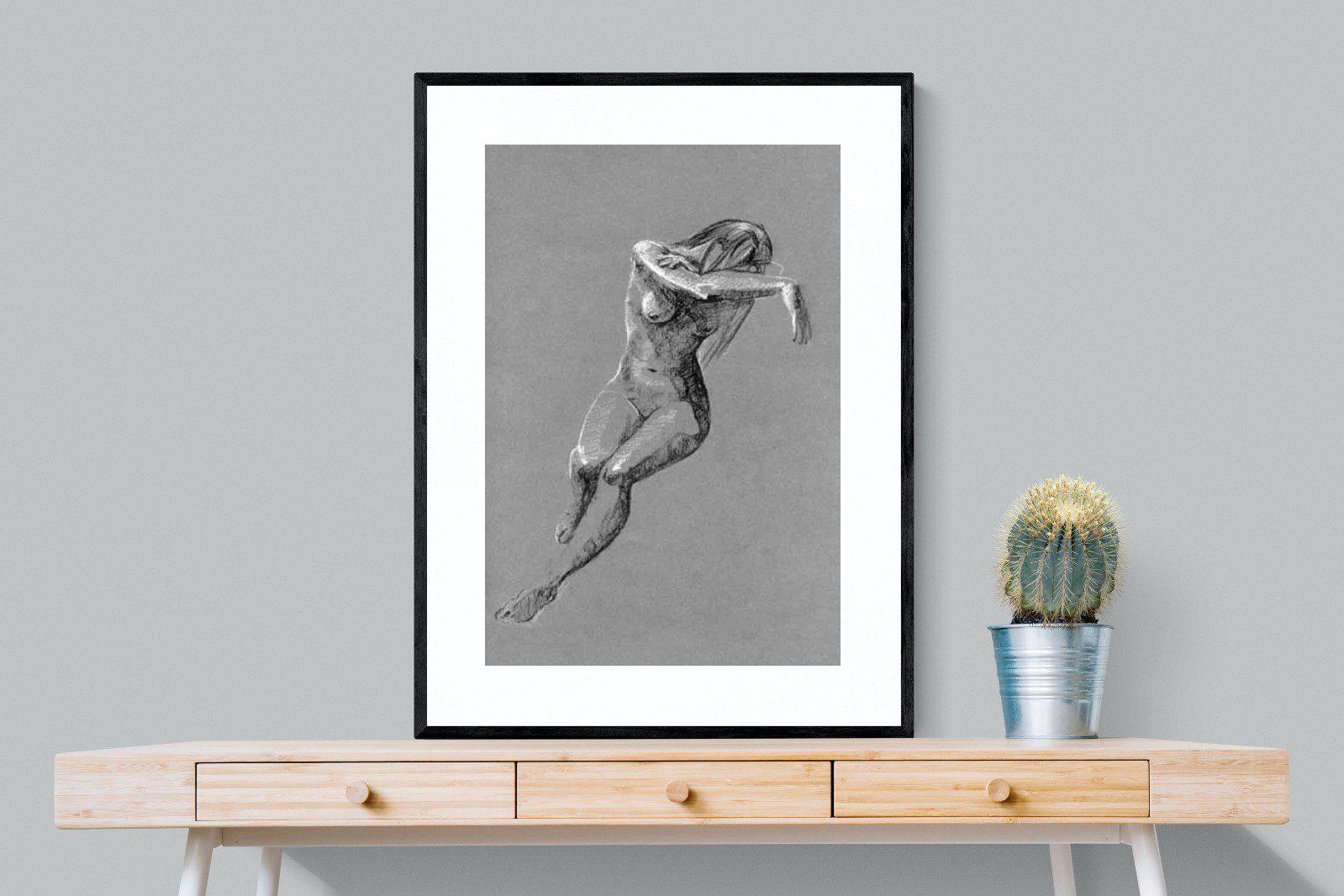 Charcoal Sketch-Wall_Art-75 x 100cm-Framed Print-Black-Pixalot