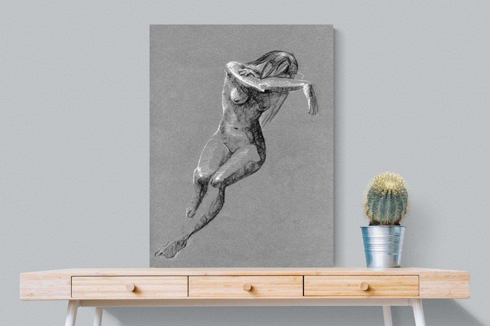 Charcoal Sketch-Wall_Art-75 x 100cm-Mounted Canvas-No Frame-Pixalot
