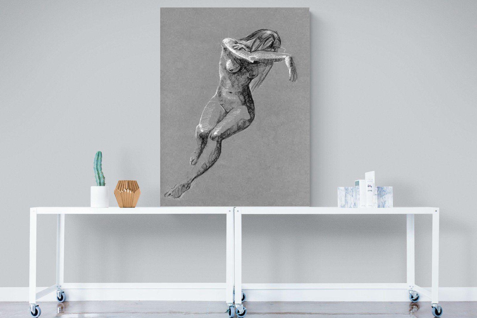 Charcoal Sketch-Wall_Art-90 x 120cm-Mounted Canvas-No Frame-Pixalot