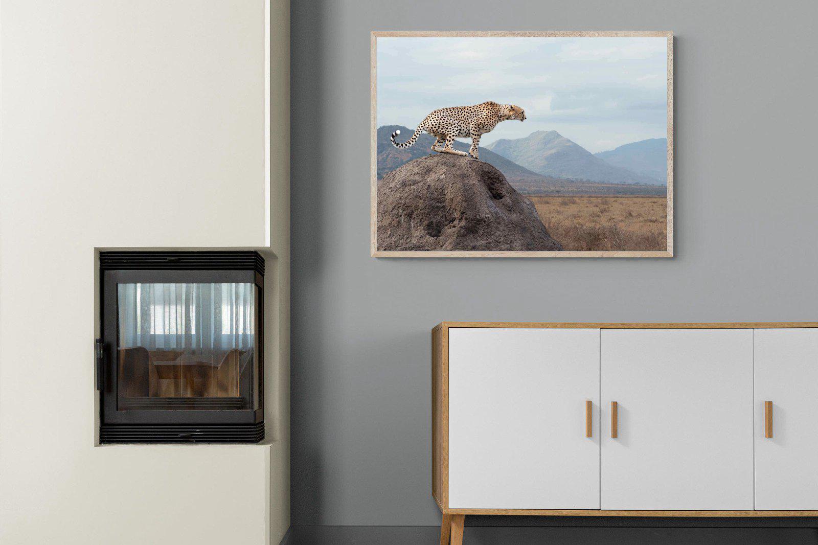 Cheetah-Wall_Art-100 x 75cm-Mounted Canvas-Wood-Pixalot