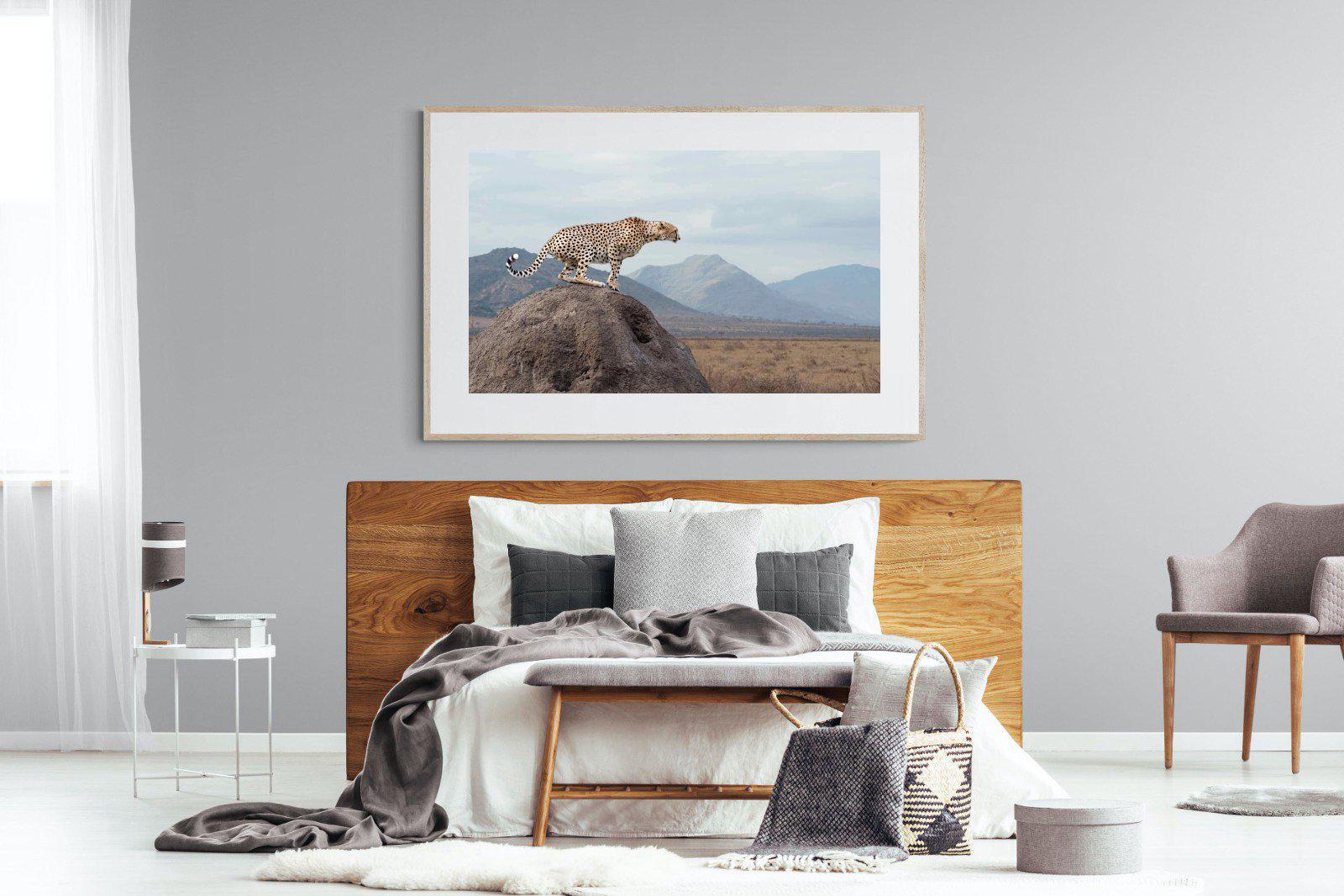 Cheetah-Wall_Art-150 x 100cm-Framed Print-Wood-Pixalot