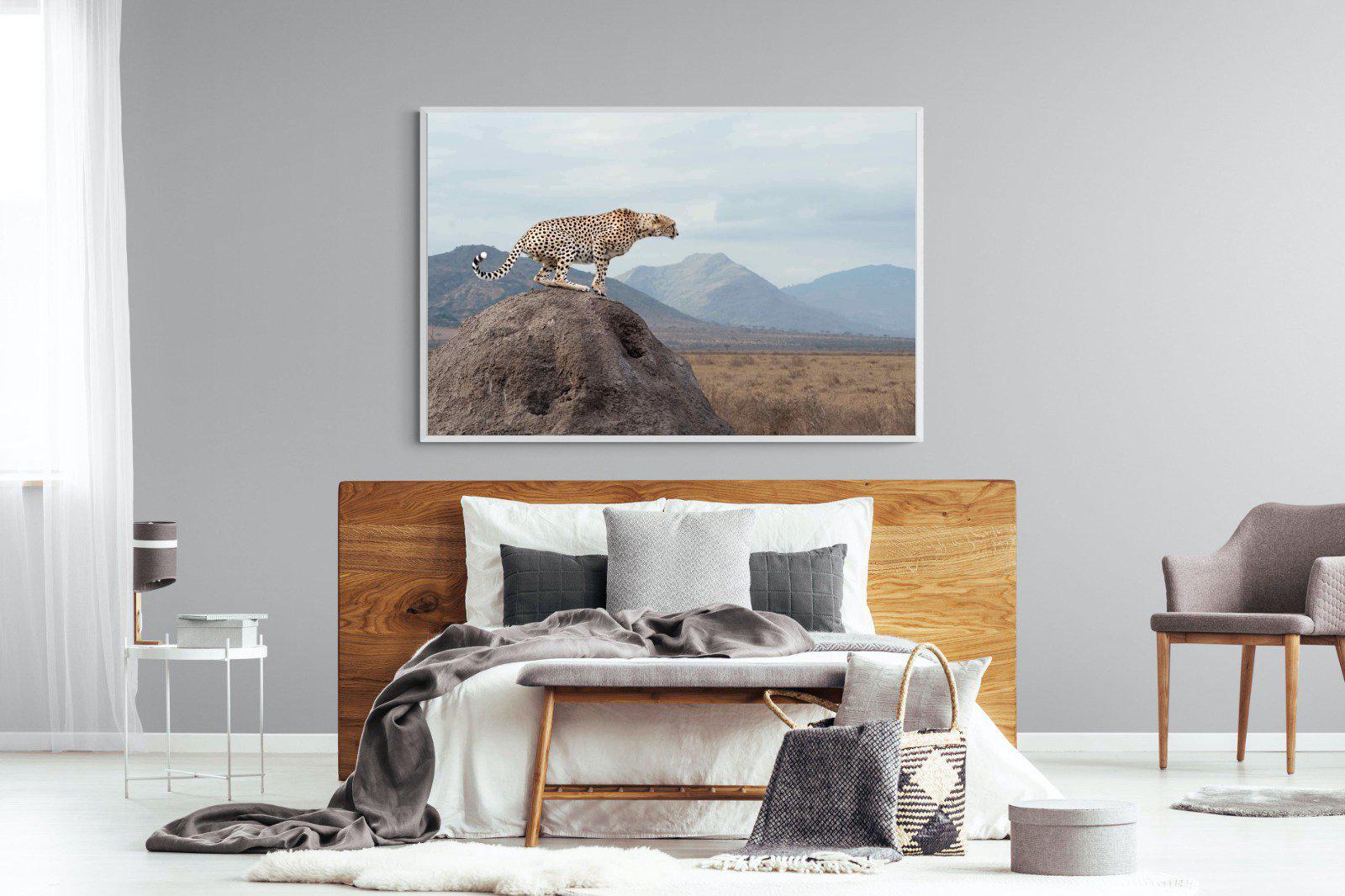 Cheetah-Wall_Art-150 x 100cm-Mounted Canvas-White-Pixalot