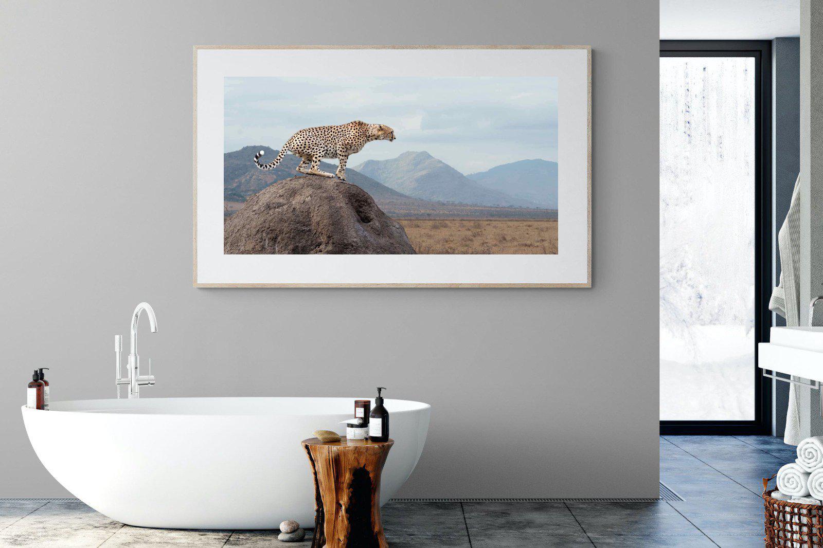 Cheetah-Wall_Art-180 x 110cm-Framed Print-Wood-Pixalot