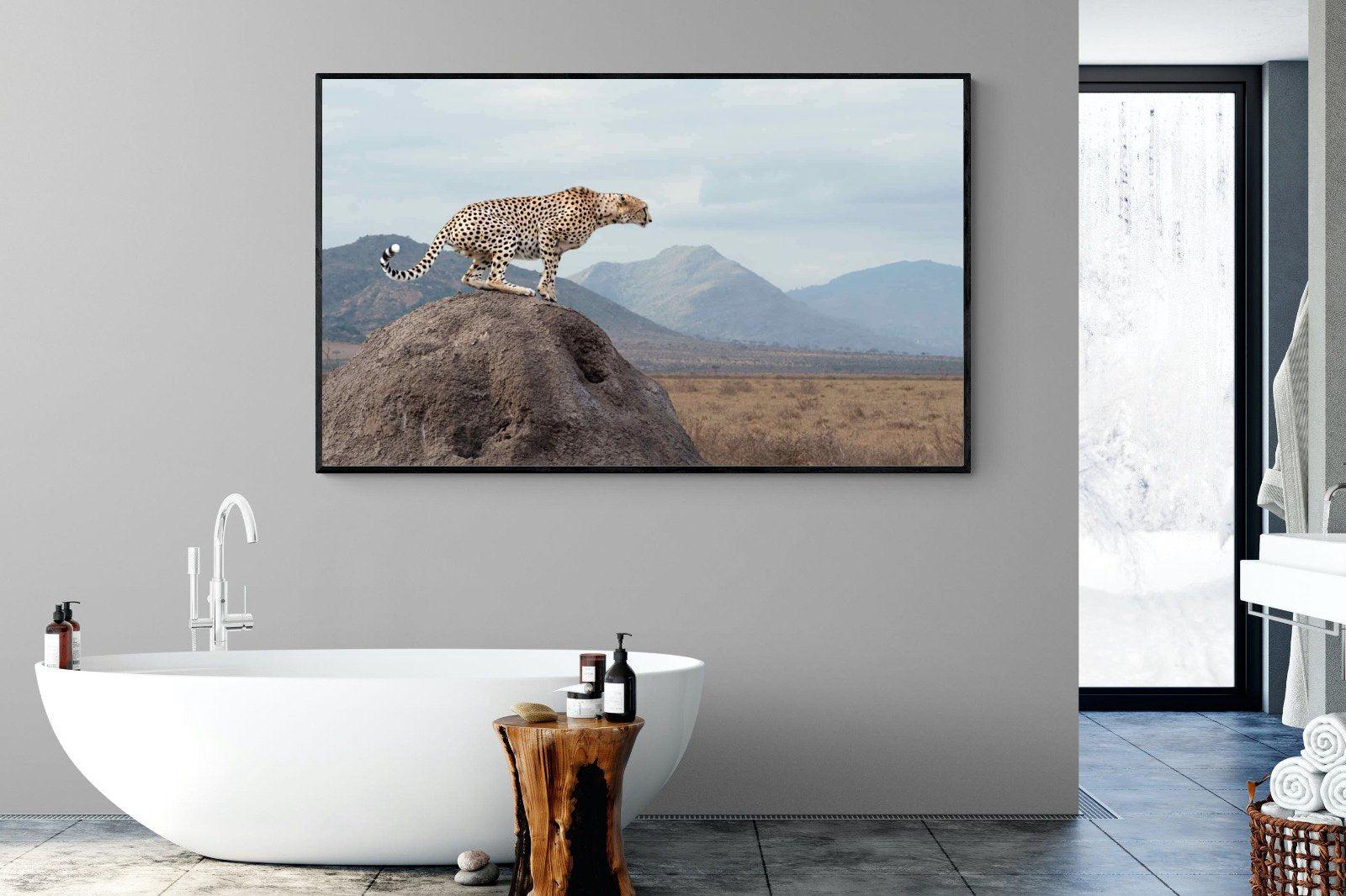 Cheetah-Wall_Art-180 x 110cm-Mounted Canvas-Black-Pixalot