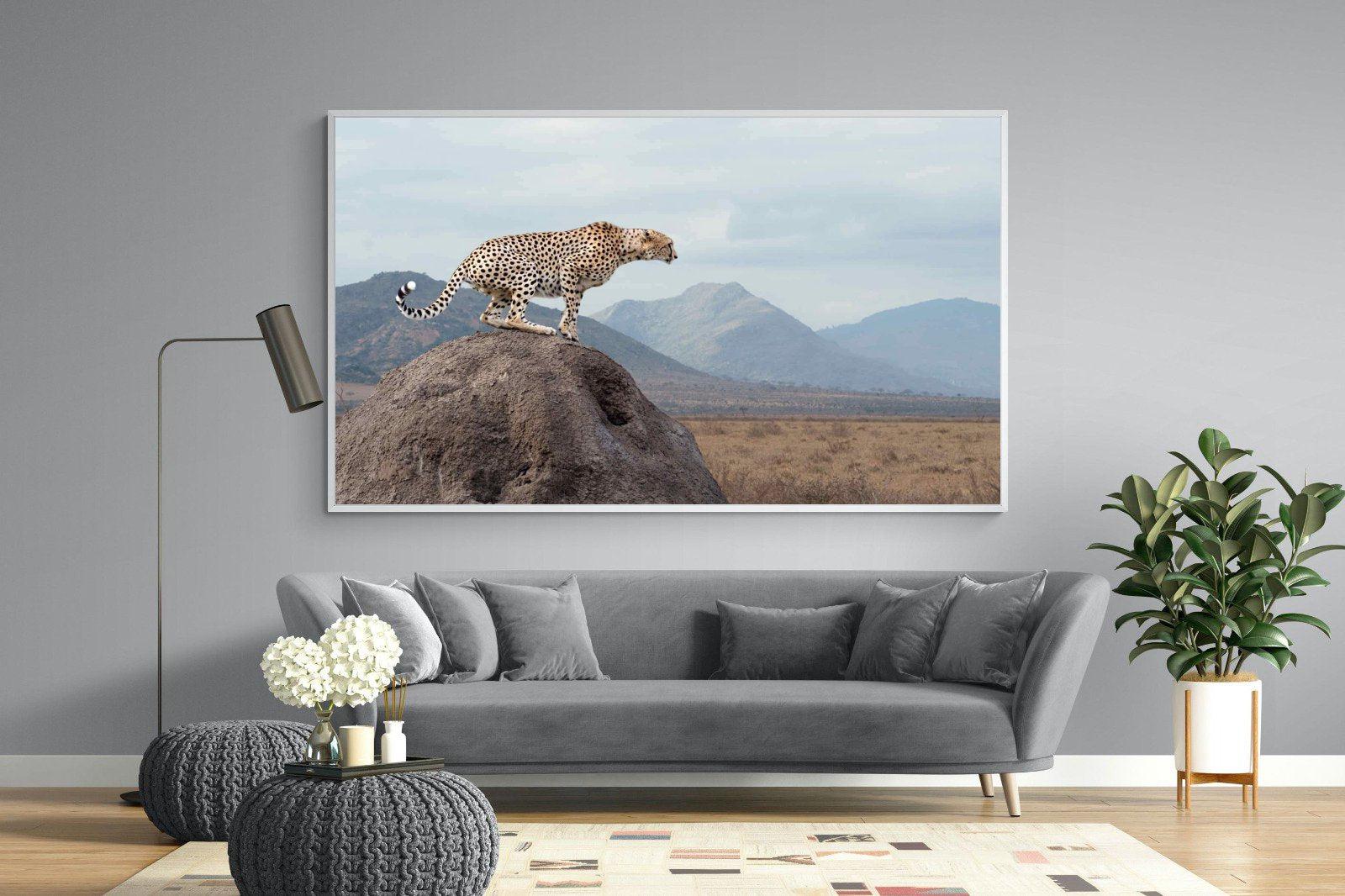 Cheetah-Wall_Art-220 x 130cm-Mounted Canvas-White-Pixalot