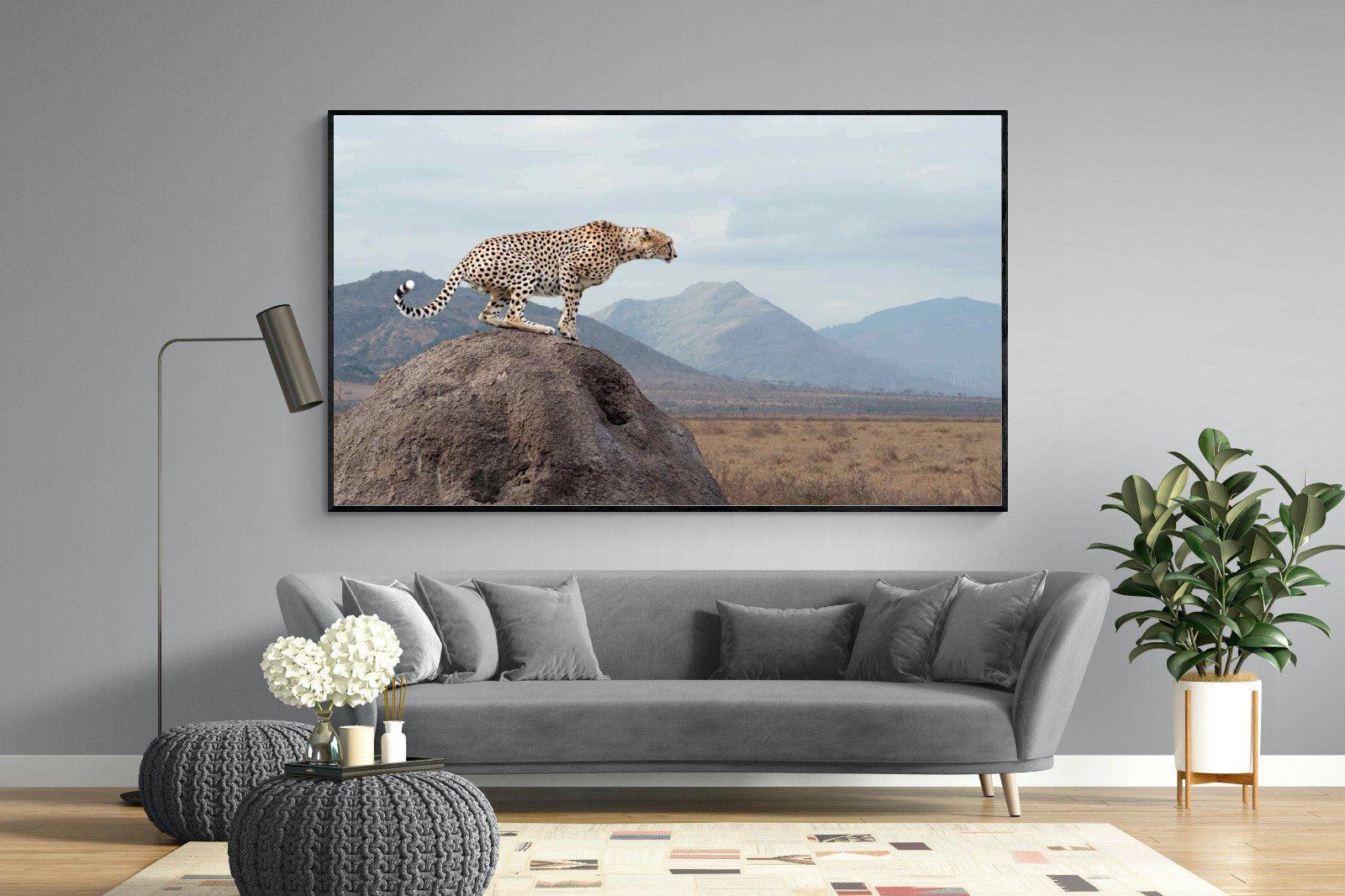 Cheetah-Wall_Art-220 x 130cm-Mounted Canvas-Black-Pixalot