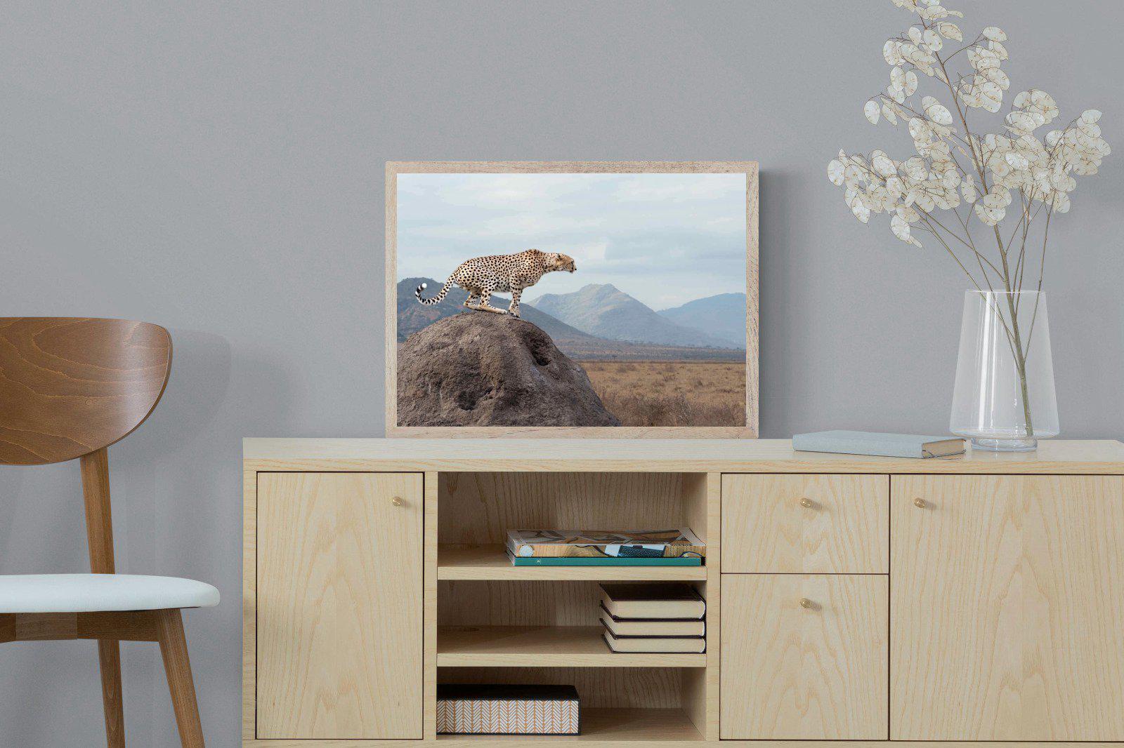 Cheetah-Wall_Art-60 x 45cm-Mounted Canvas-Wood-Pixalot