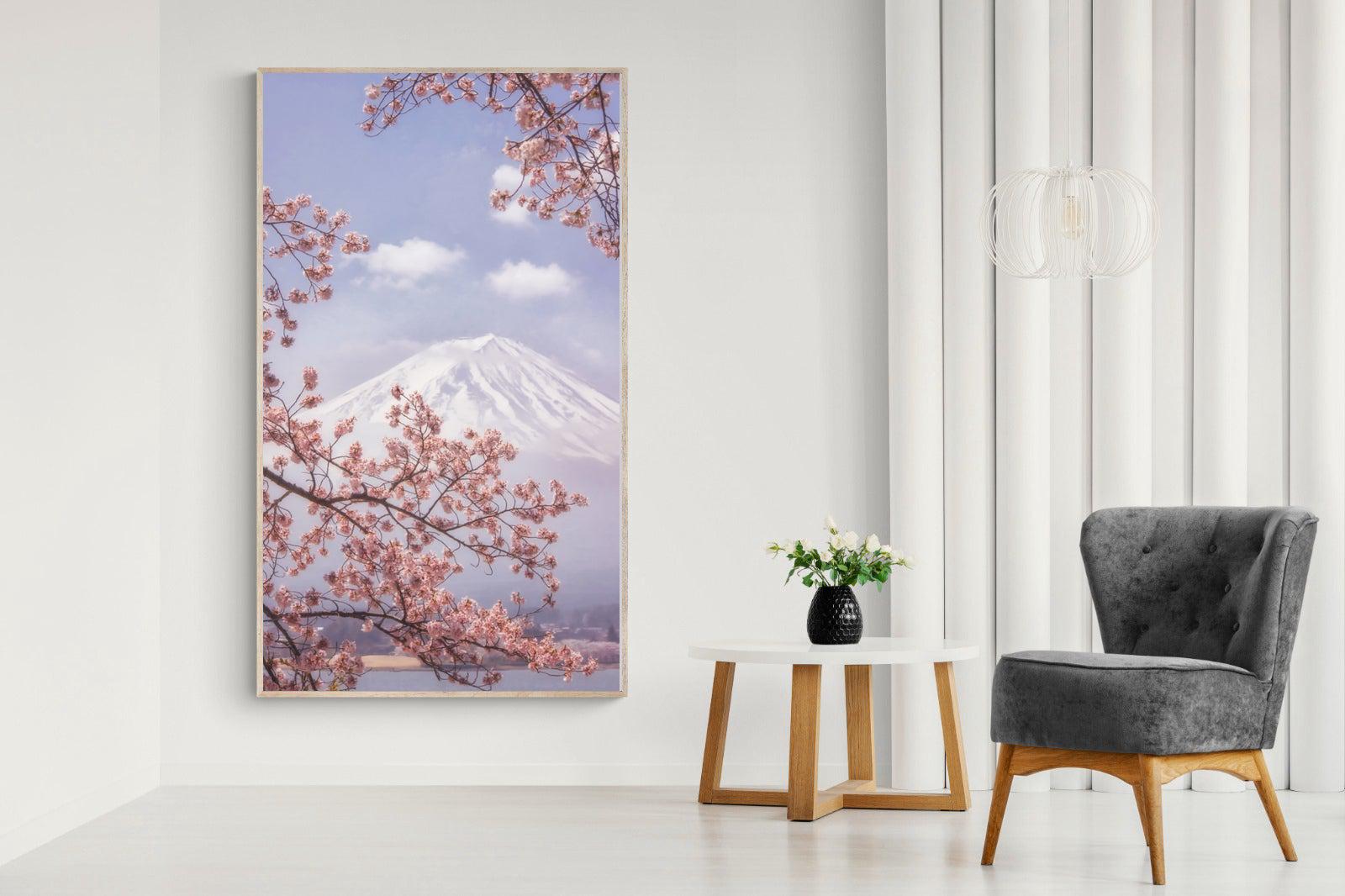 Cherry Blossom-Wall_Art-130 x 220cm-Mounted Canvas-Wood-Pixalot