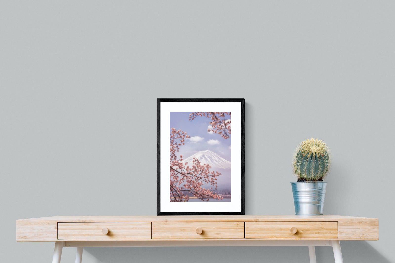 Cherry Blossom-Wall_Art-45 x 60cm-Framed Print-Black-Pixalot