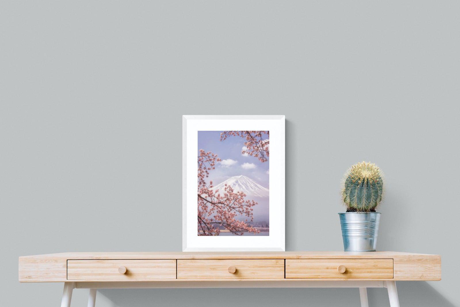 Cherry Blossom-Wall_Art-45 x 60cm-Framed Print-White-Pixalot