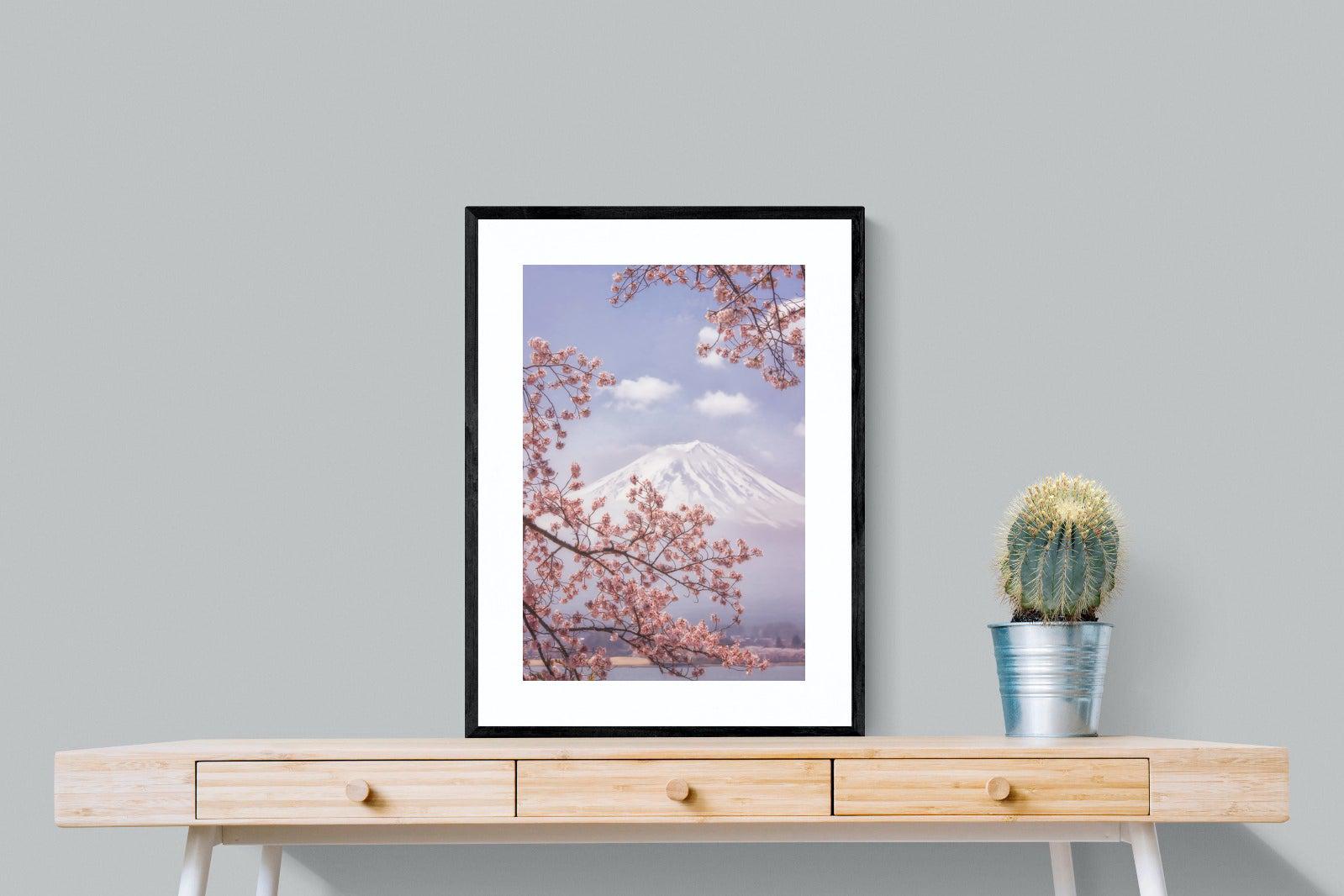 Cherry Blossom-Wall_Art-60 x 80cm-Framed Print-Black-Pixalot