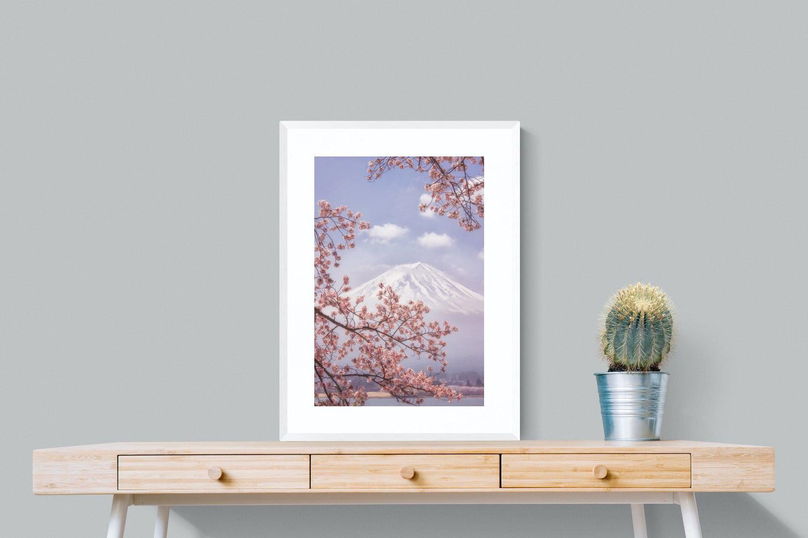 Cherry Blossom-Wall_Art-60 x 80cm-Framed Print-White-Pixalot