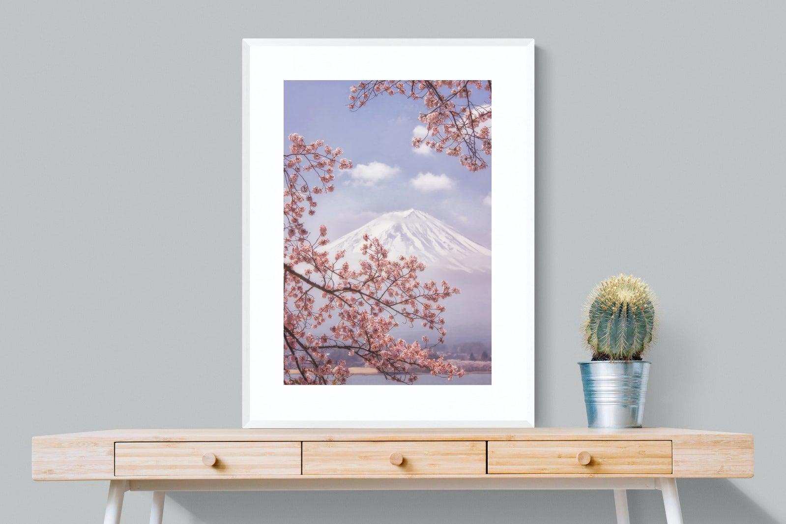 Cherry Blossom-Wall_Art-75 x 100cm-Framed Print-White-Pixalot