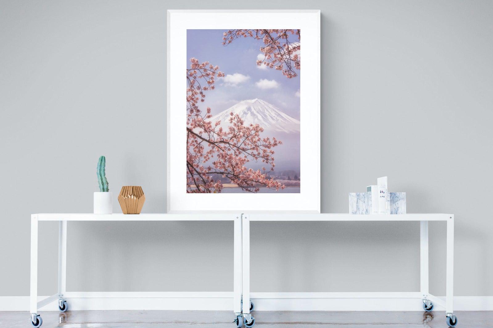 Cherry Blossom-Wall_Art-90 x 120cm-Framed Print-White-Pixalot