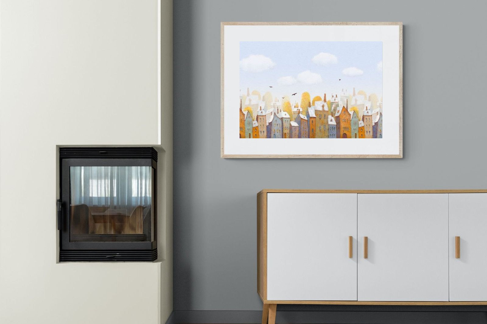 Chimneys-Wall_Art-100 x 75cm-Framed Print-Wood-Pixalot