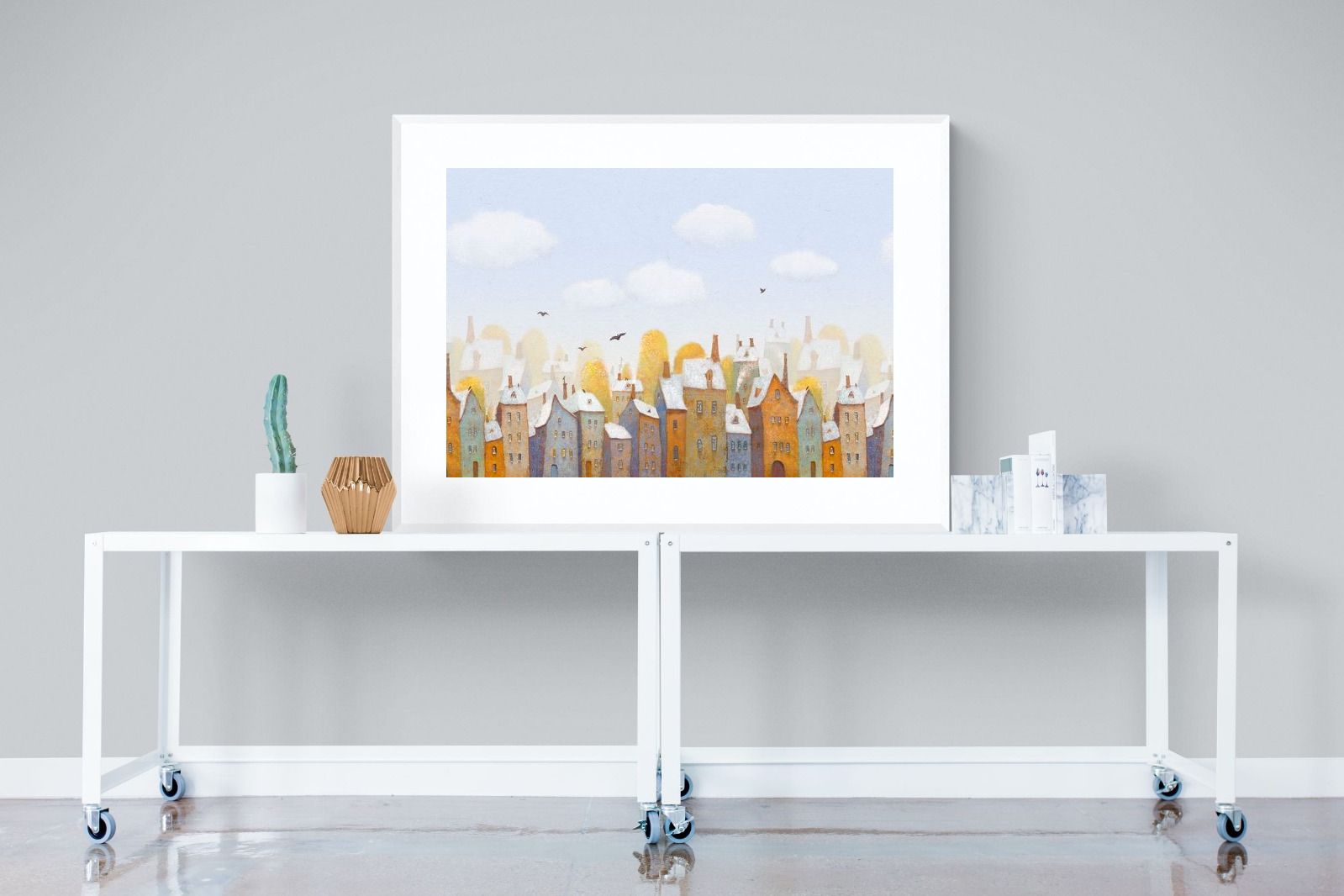 Chimneys-Wall_Art-120 x 90cm-Framed Print-White-Pixalot