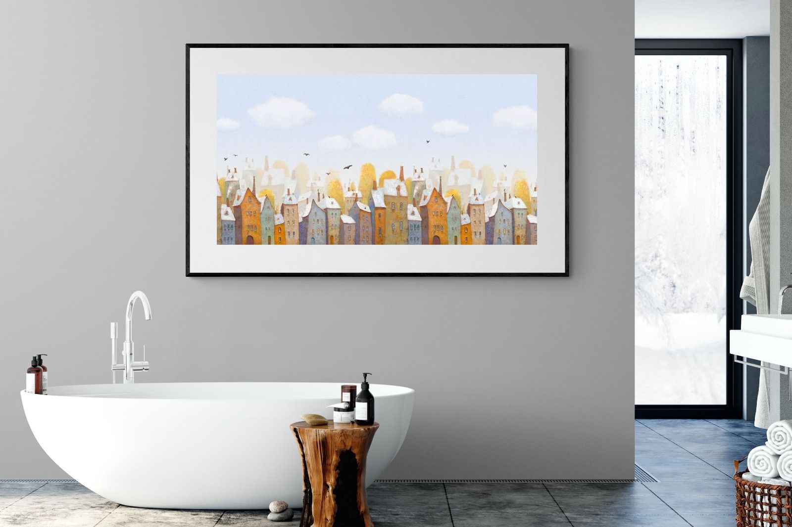 Chimneys-Wall_Art-180 x 110cm-Framed Print-Black-Pixalot