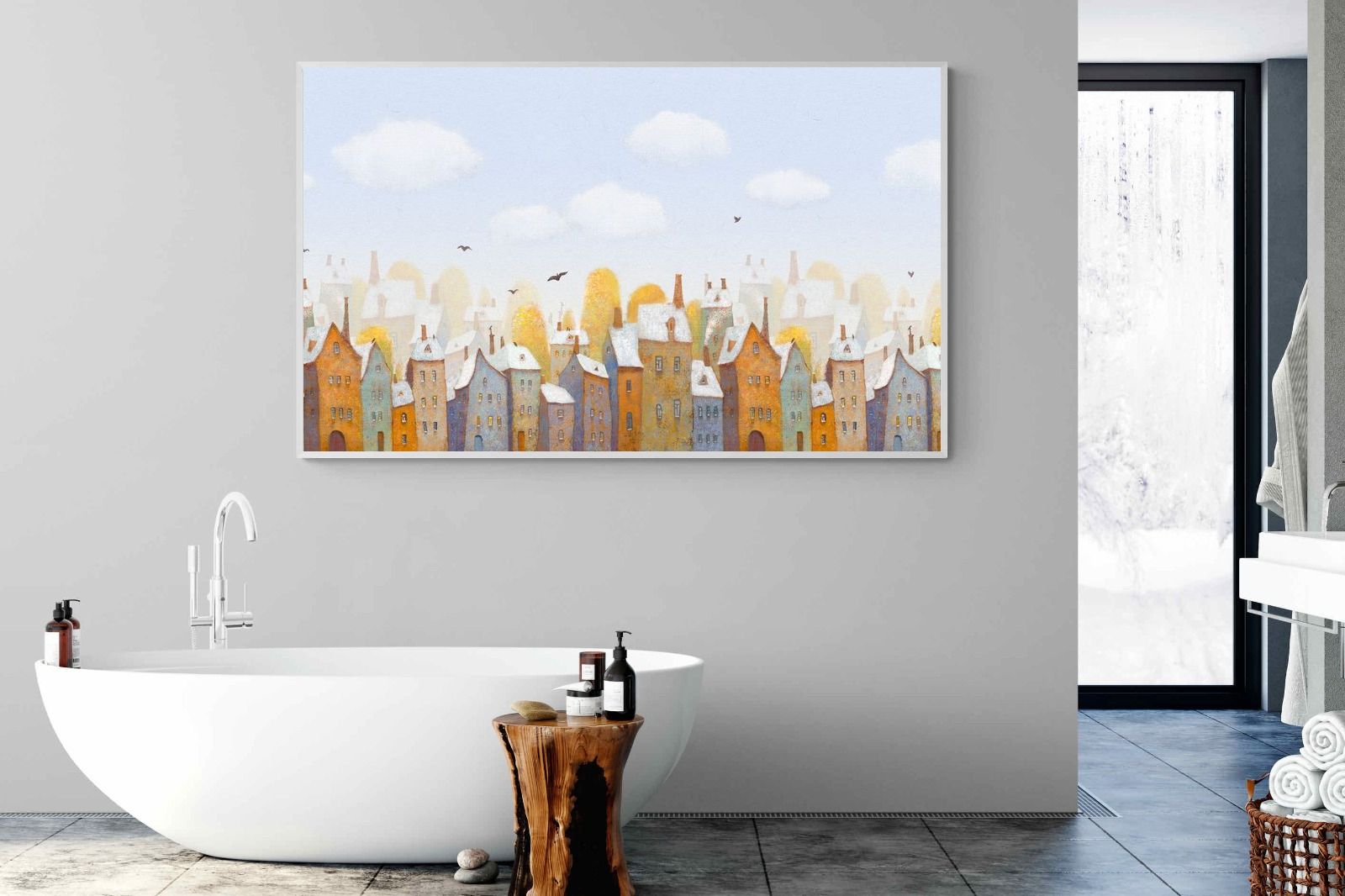 Chimneys-Wall_Art-180 x 110cm-Mounted Canvas-White-Pixalot