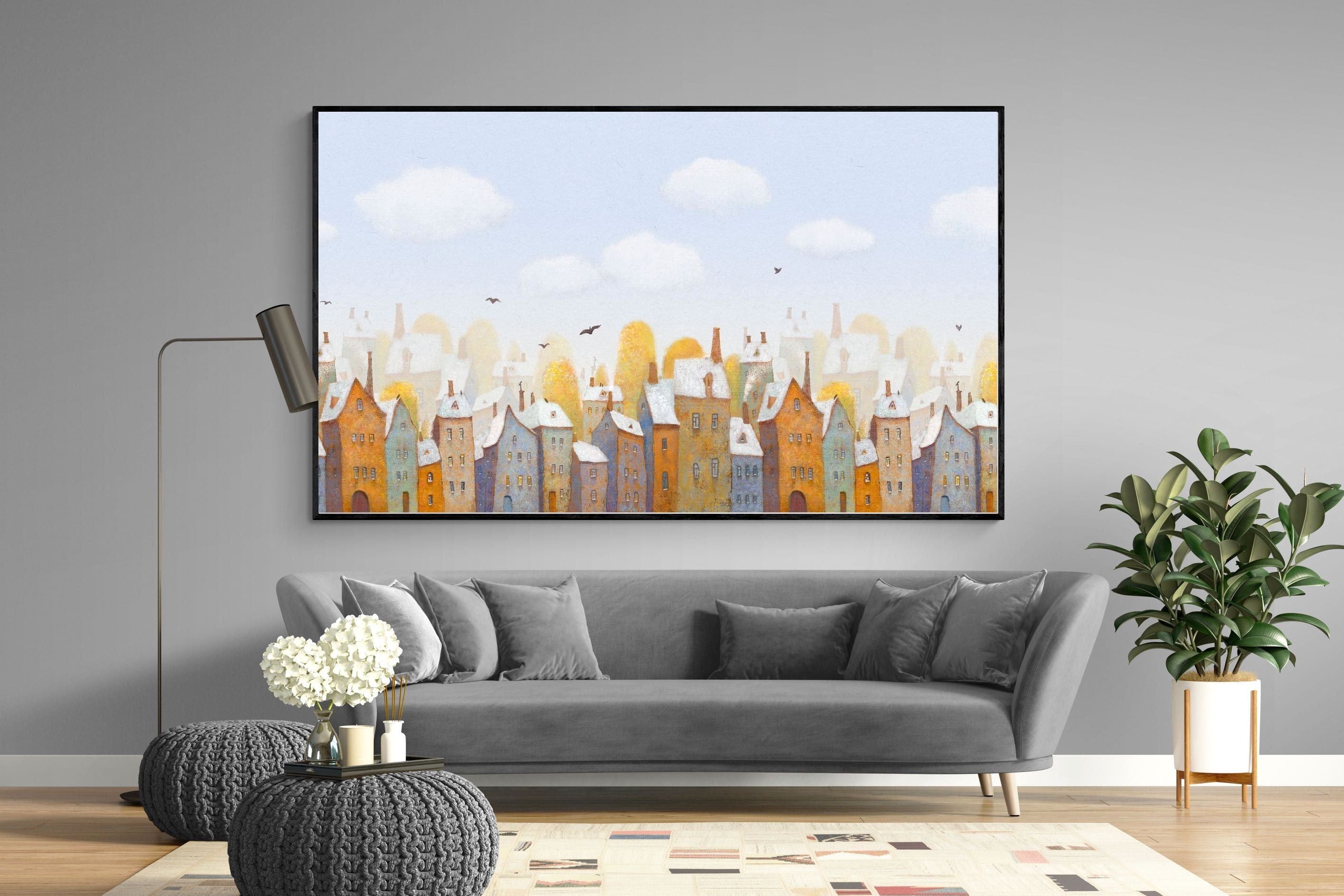 Chimneys-Wall_Art-220 x 130cm-Mounted Canvas-Black-Pixalot