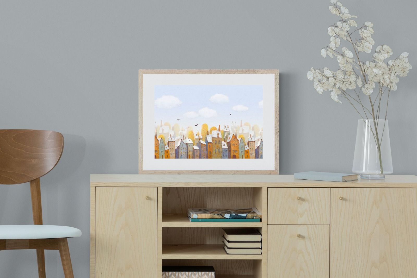Chimneys-Wall_Art-60 x 45cm-Framed Print-Wood-Pixalot