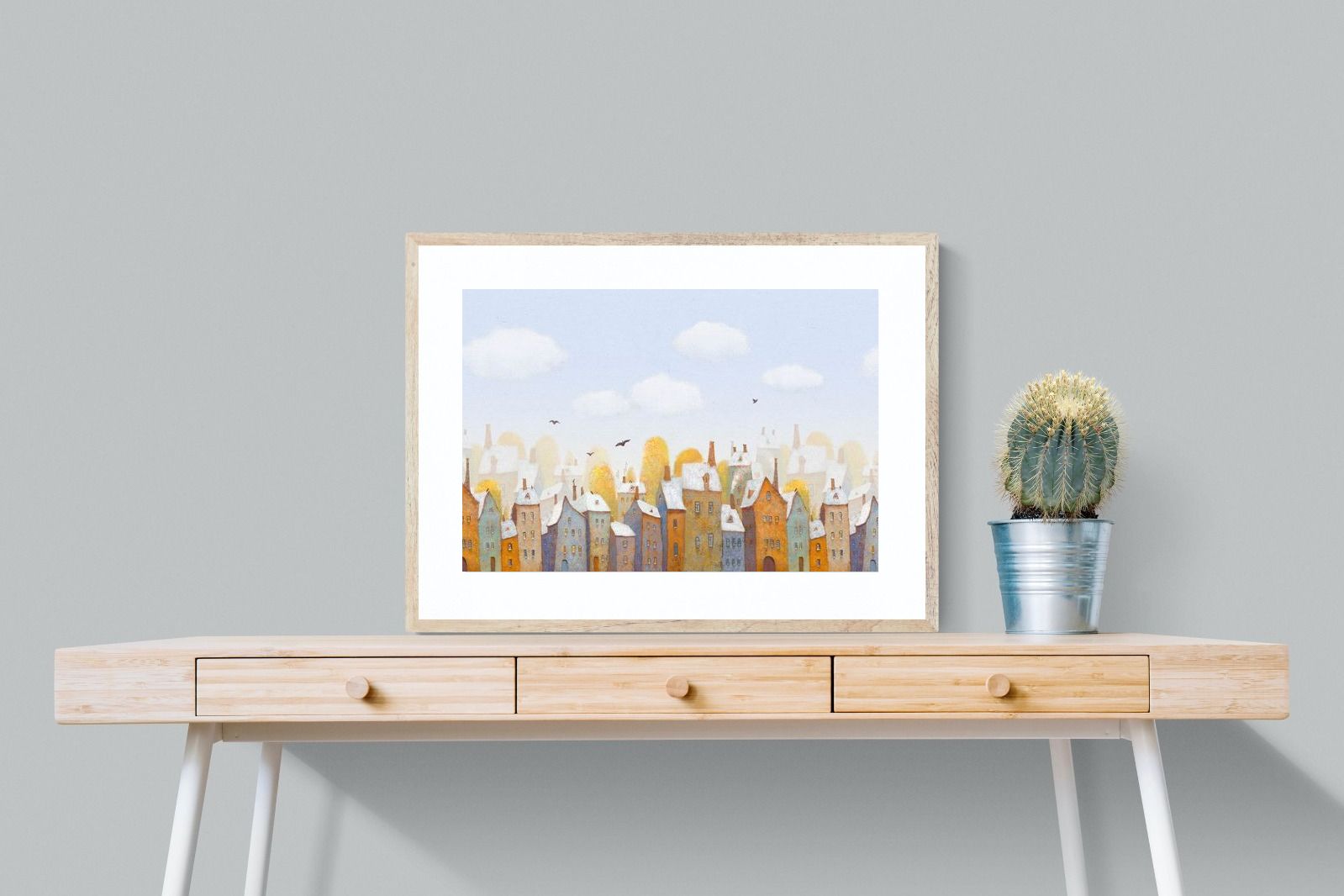 Chimneys-Wall_Art-80 x 60cm-Framed Print-Wood-Pixalot