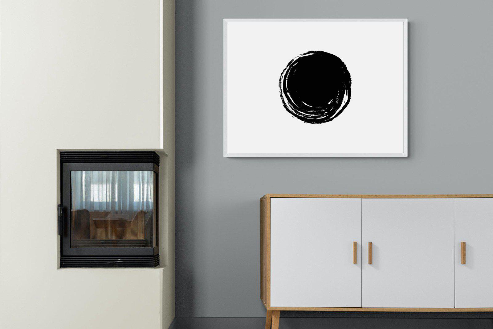 Circle Stroke-Wall_Art-100 x 75cm-Mounted Canvas-White-Pixalot