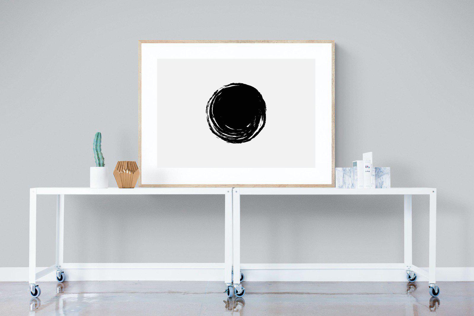 Circle Stroke-Wall_Art-120 x 90cm-Framed Print-Wood-Pixalot